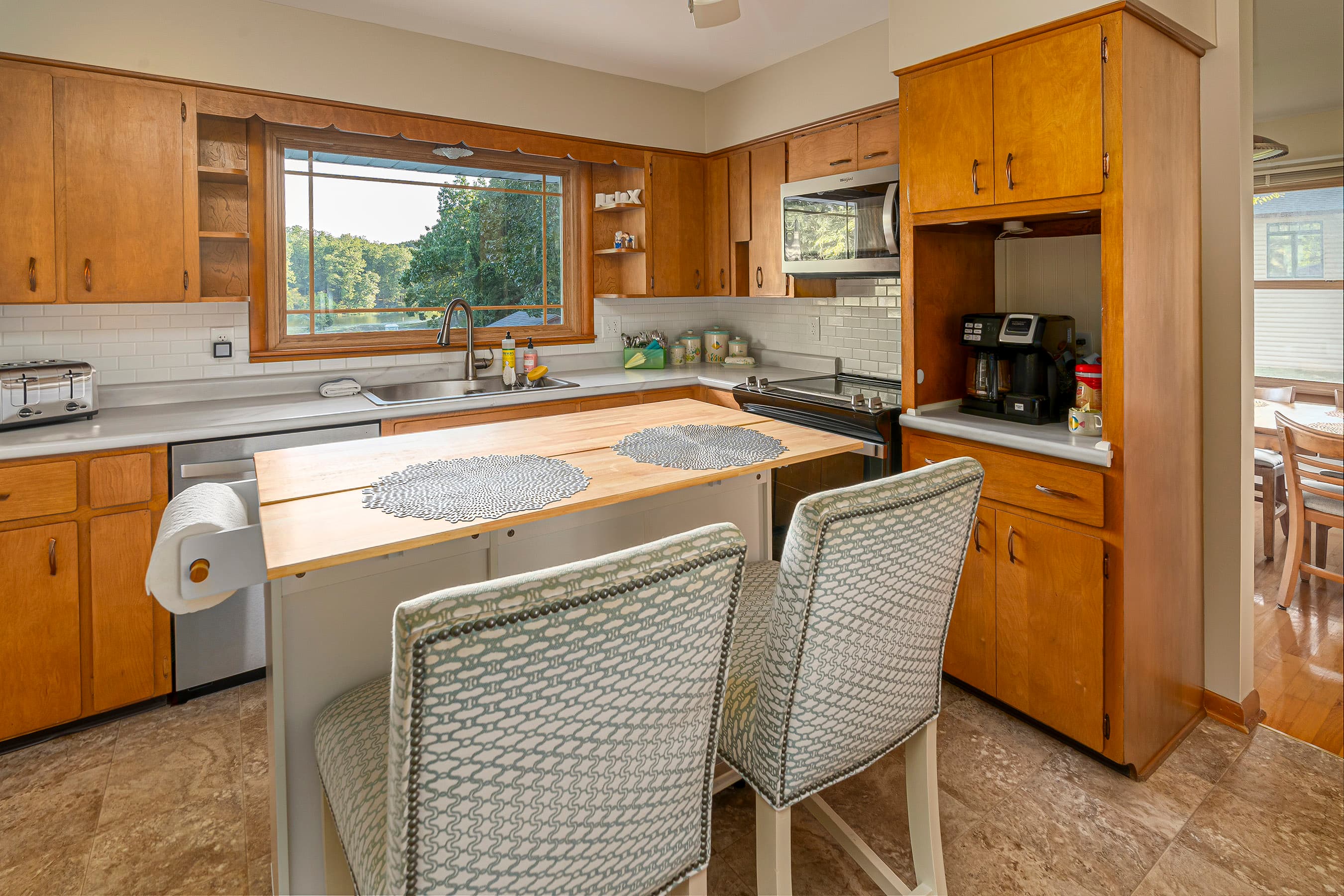 Coffee seats in the kitchen