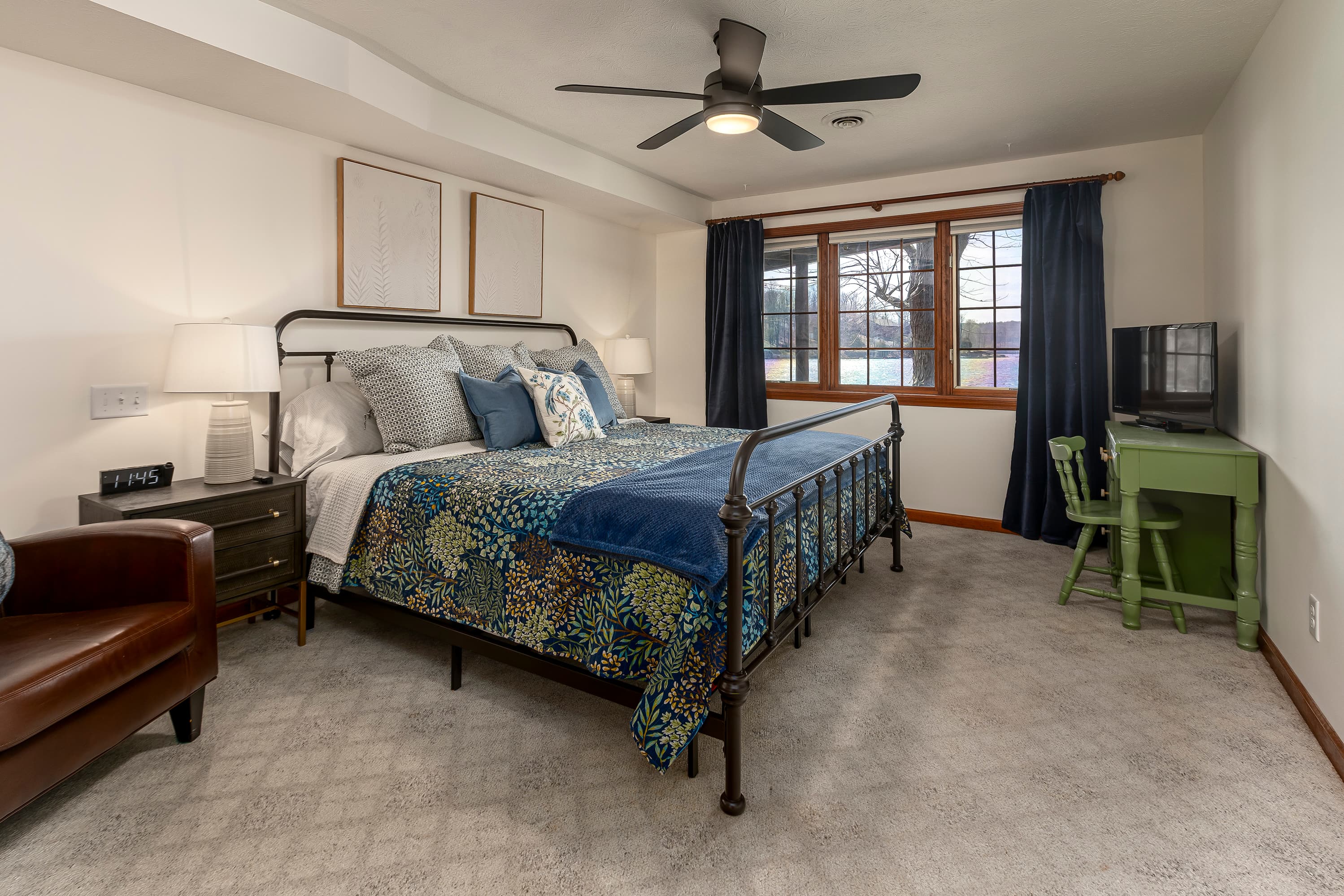 King Bed on Lower level