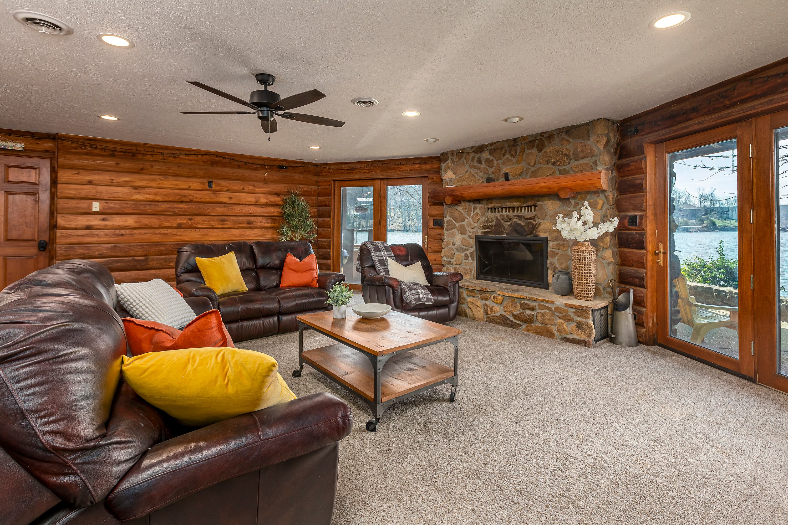 Ample seating in lower level