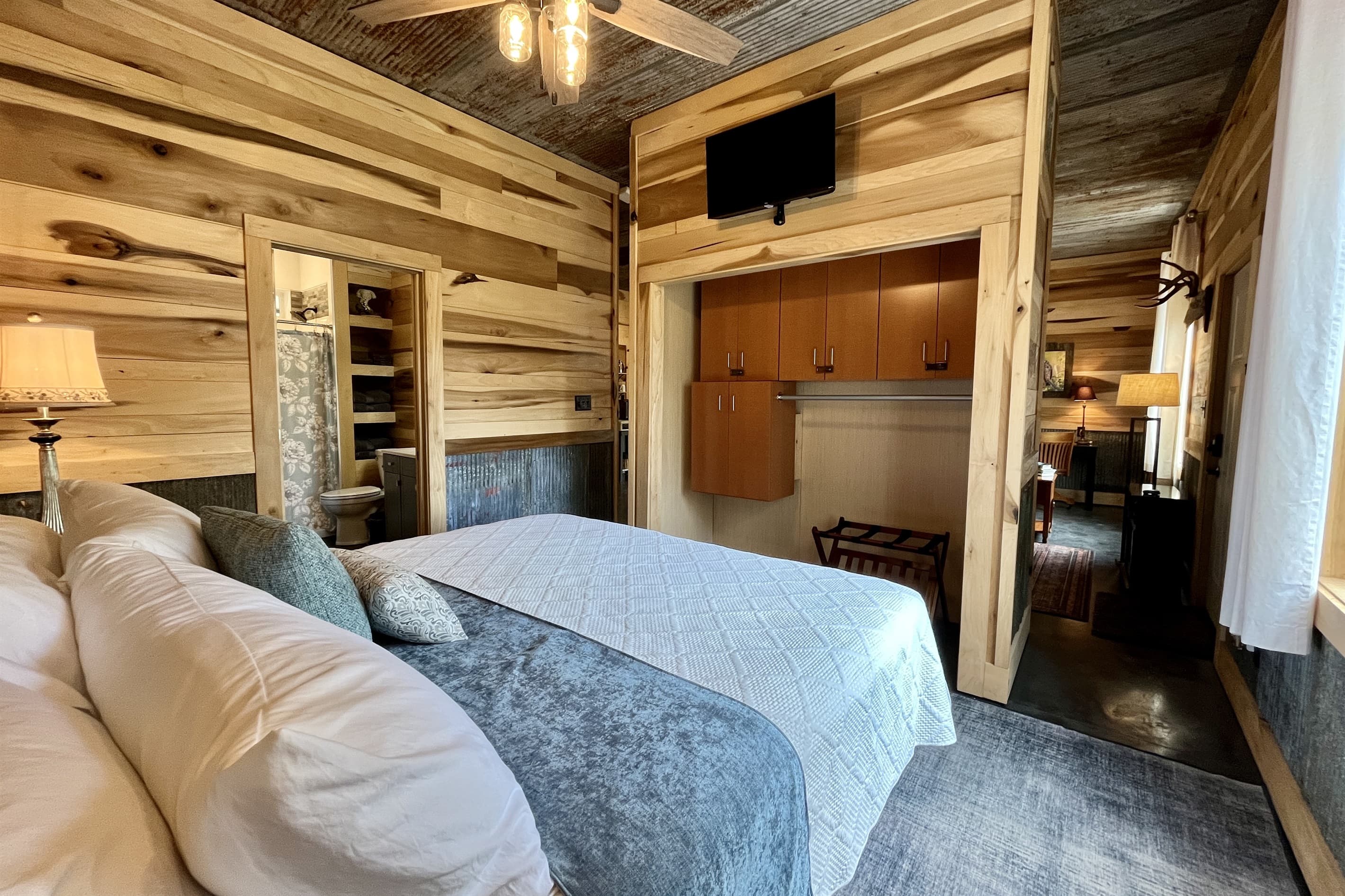 TV in Bedroom- Please note there are no doors