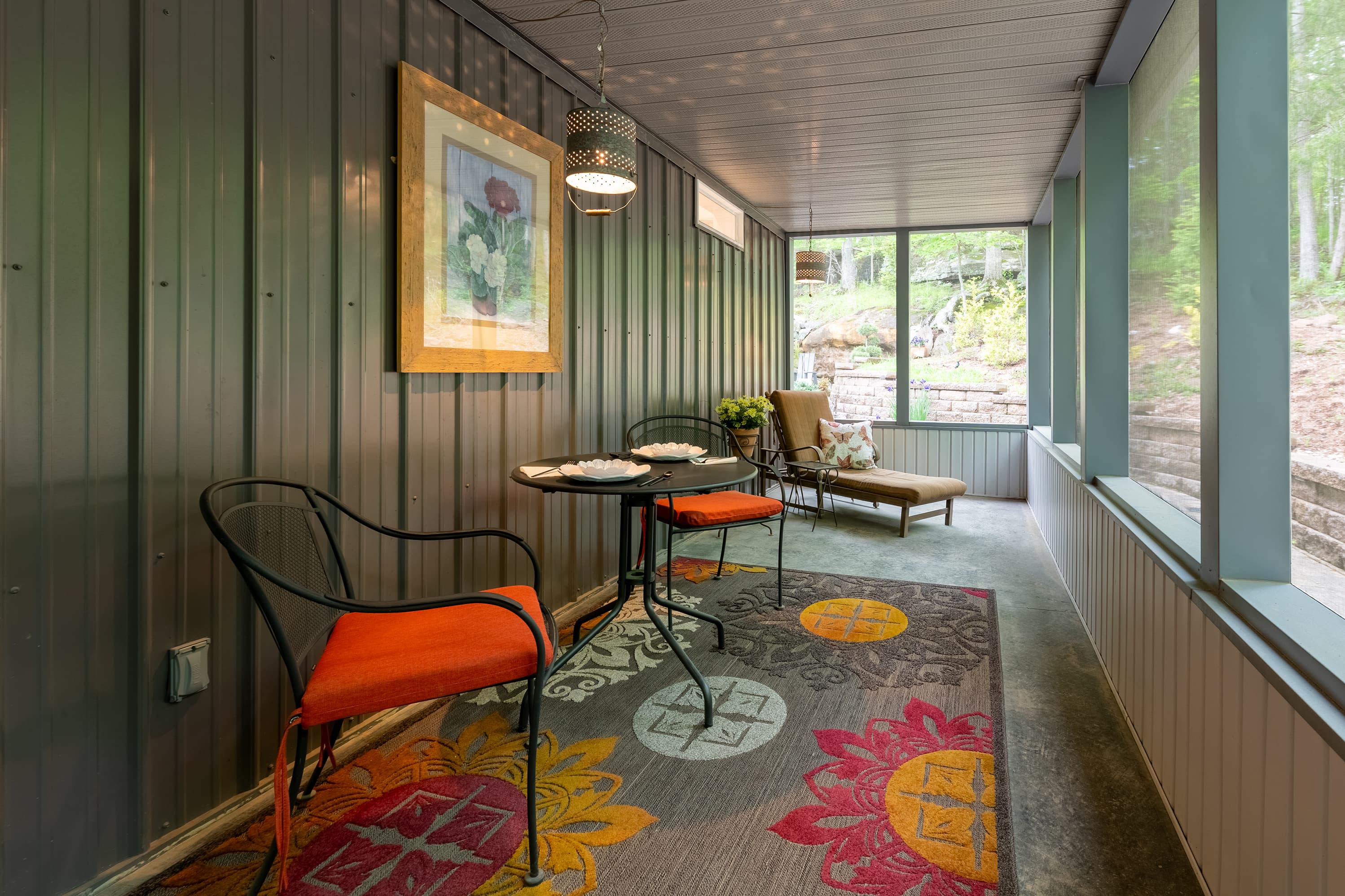 Covered porch space