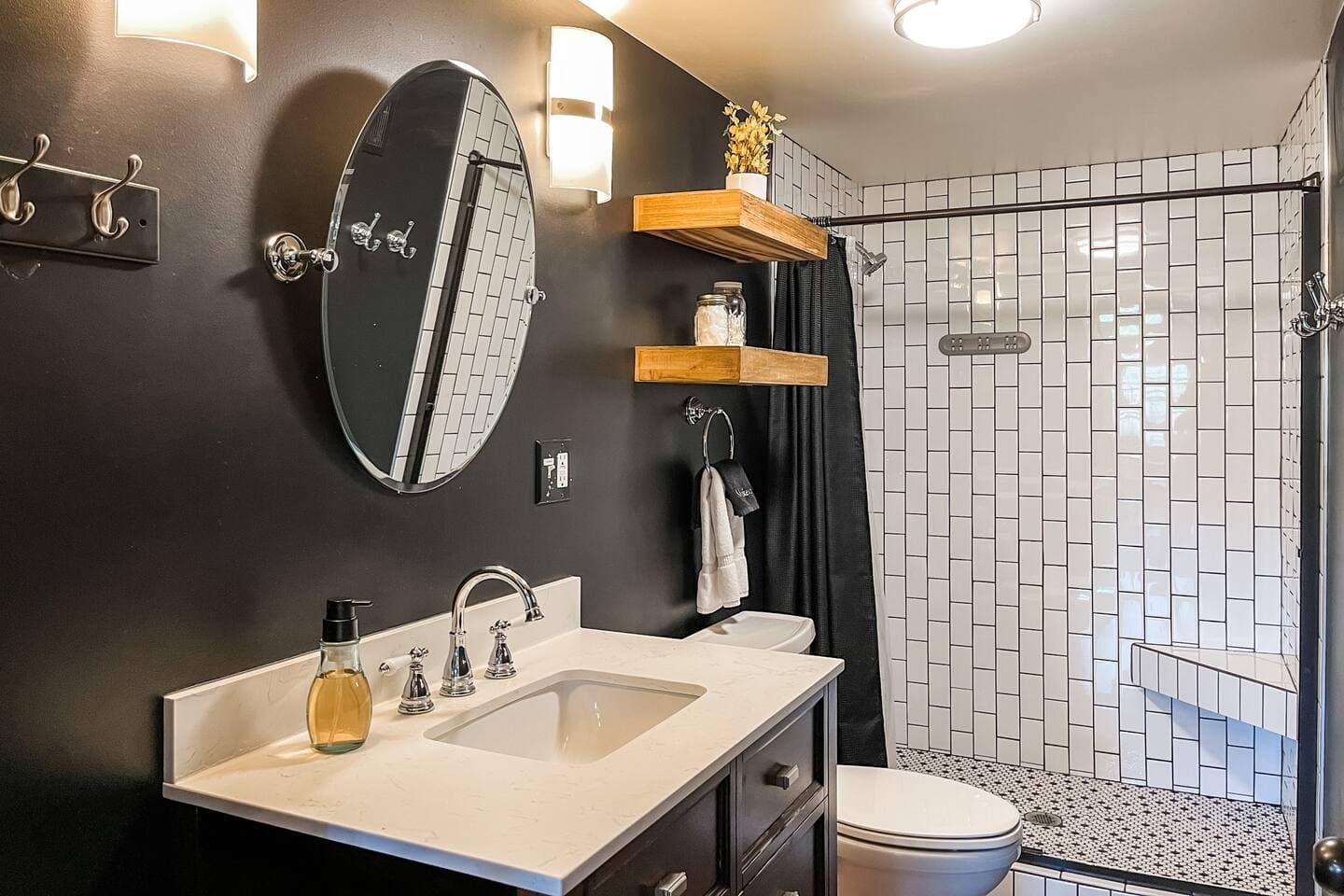 Spacious bathroom with shower