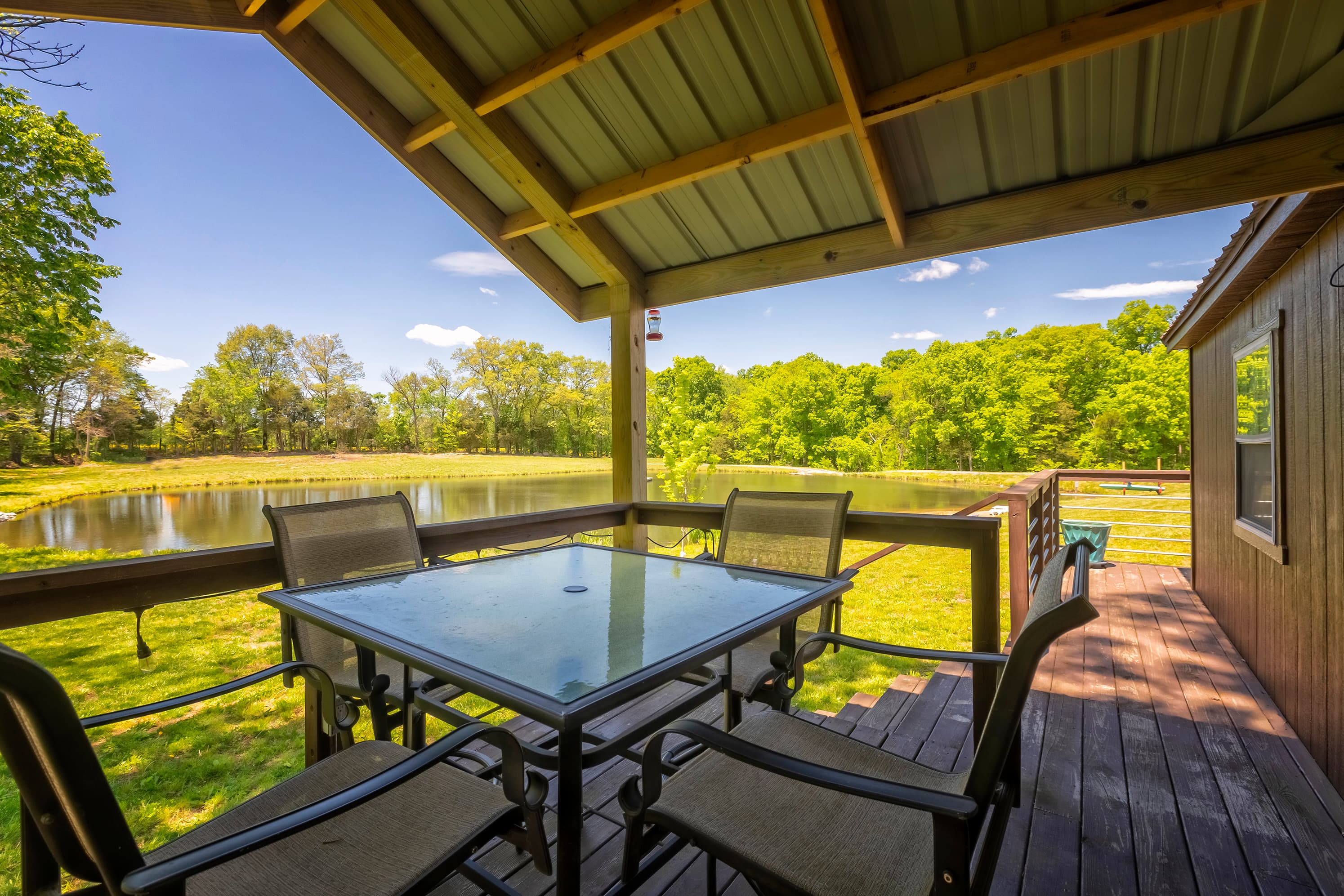 Back patio seating 