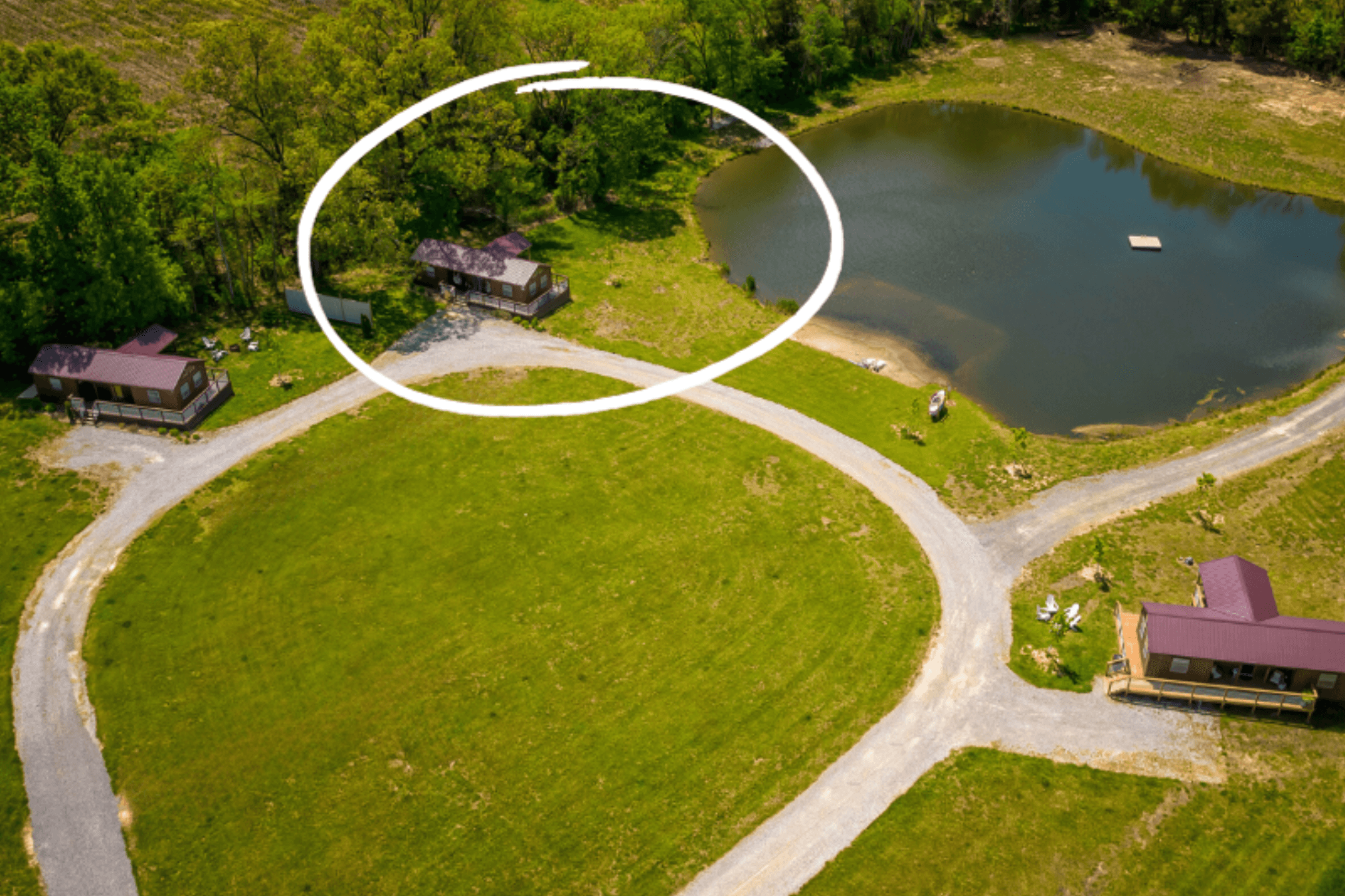 Aerial view of property