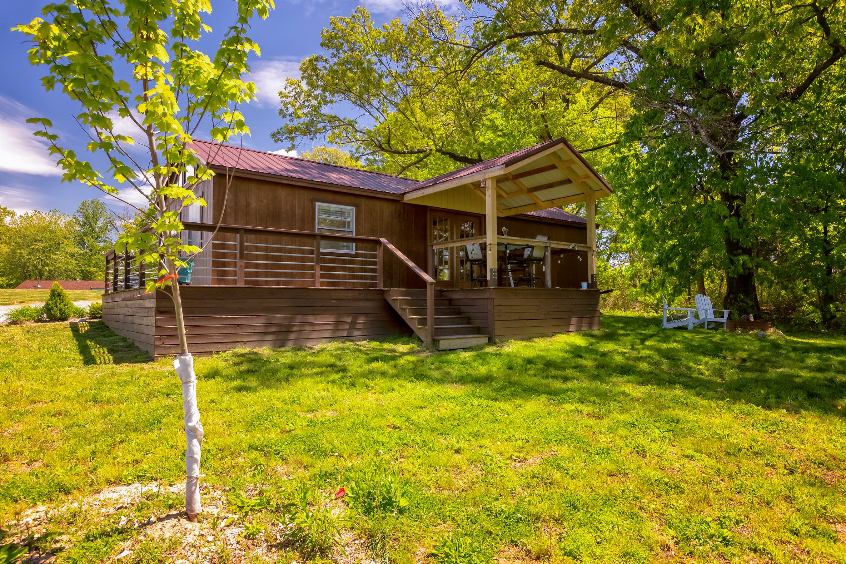 Back view of the cabin 
