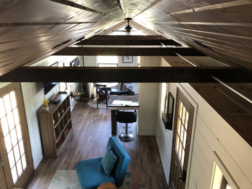 View of the cabin layout from the loft 