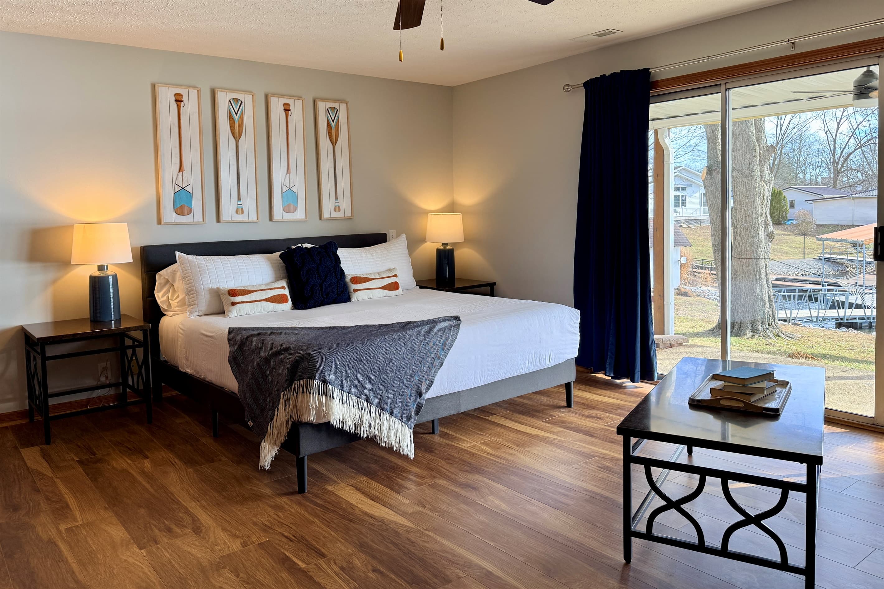 King bed in master bedroom