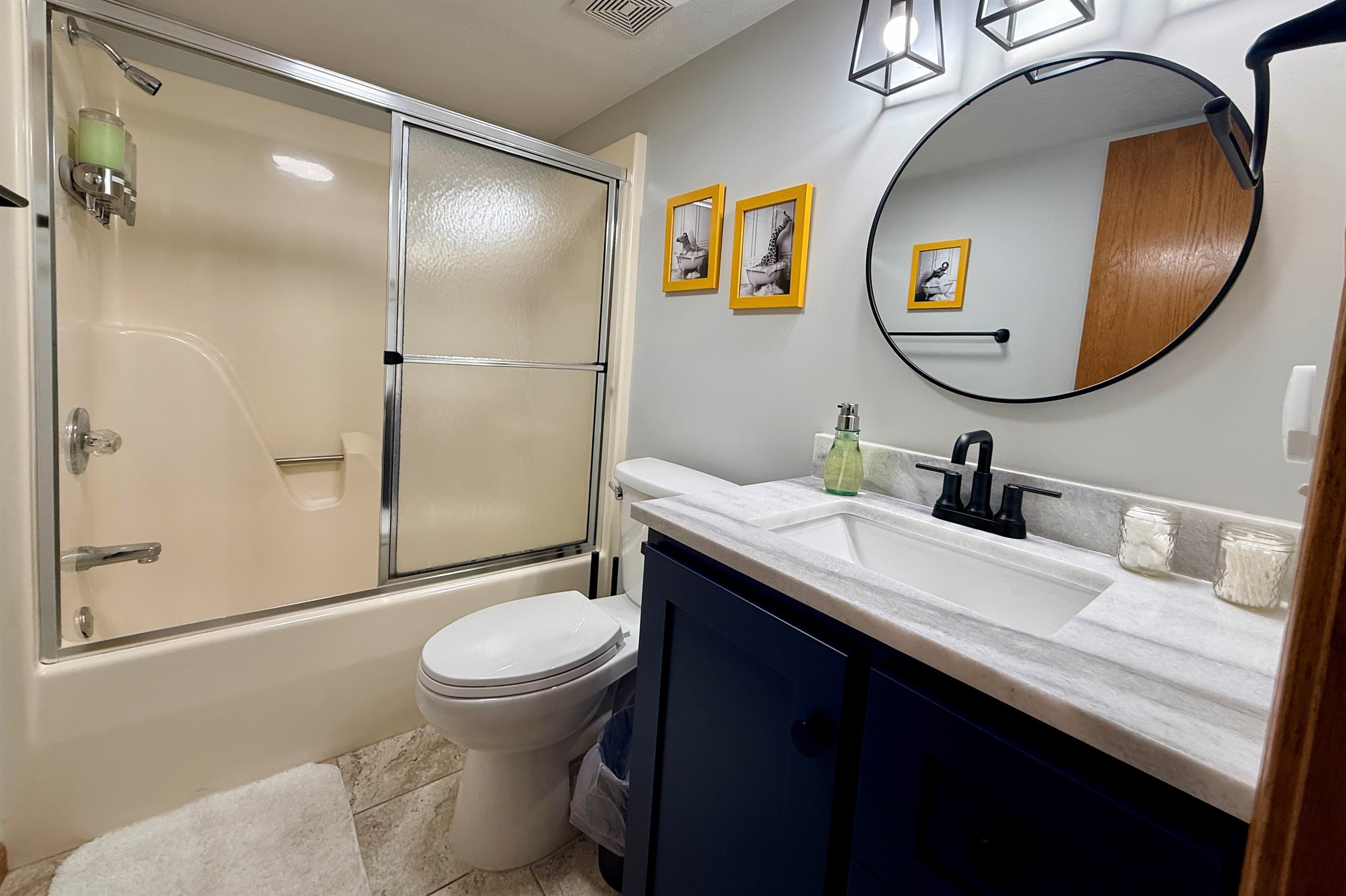 Hallway bathroom on lower level