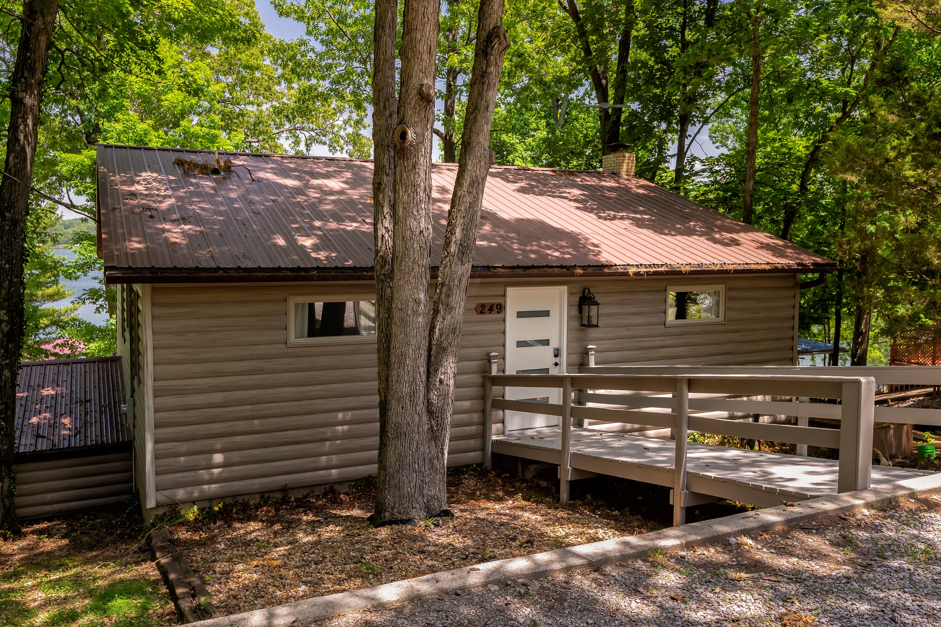 Front view of the home