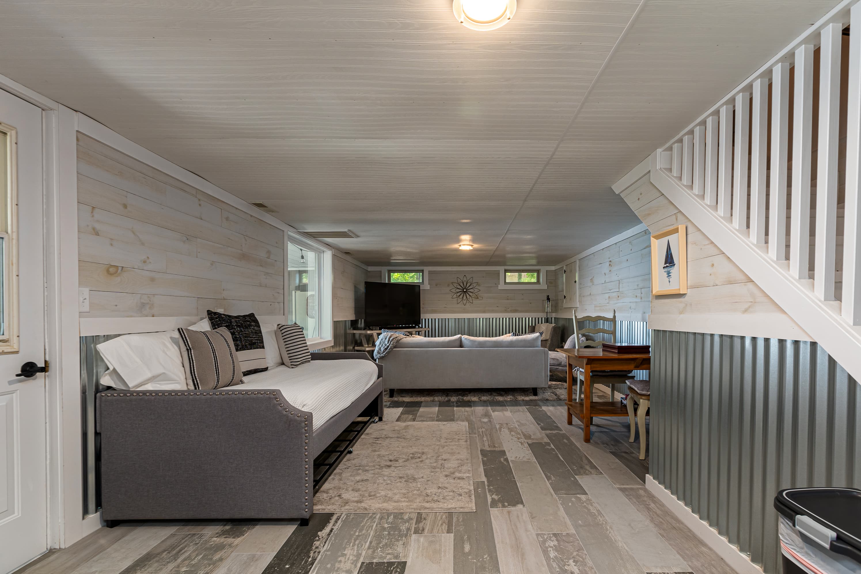 Lower level with twin over twin trundle bed 