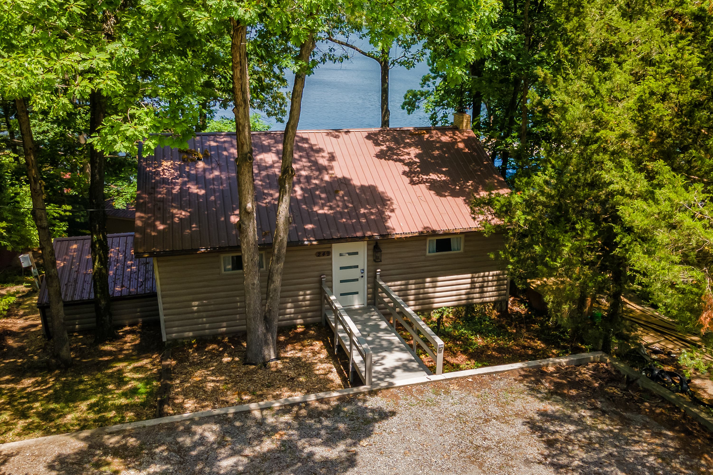 Aerial property view of the home