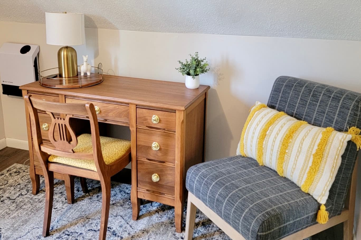 Workspace in upper level queen bedroom