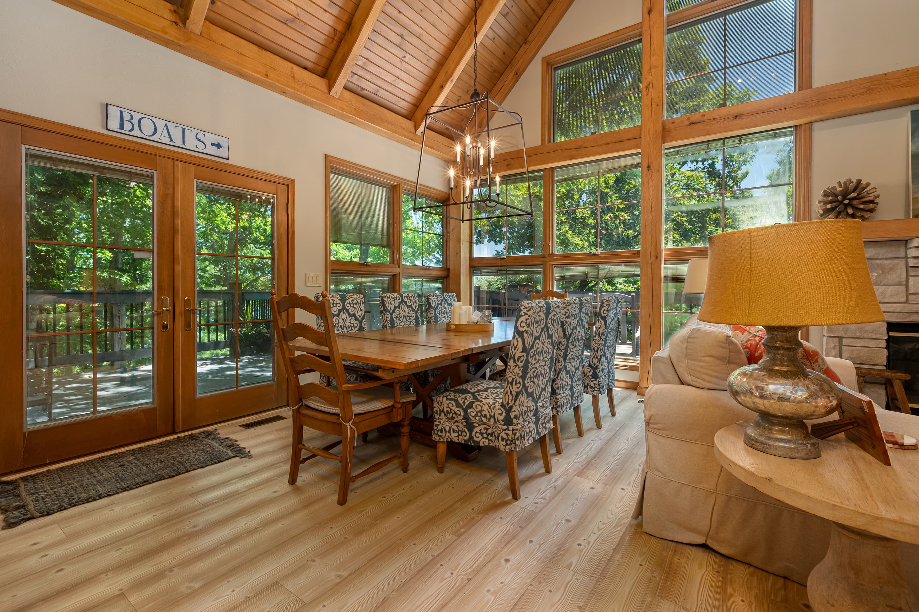 Dining table and chairs for 8