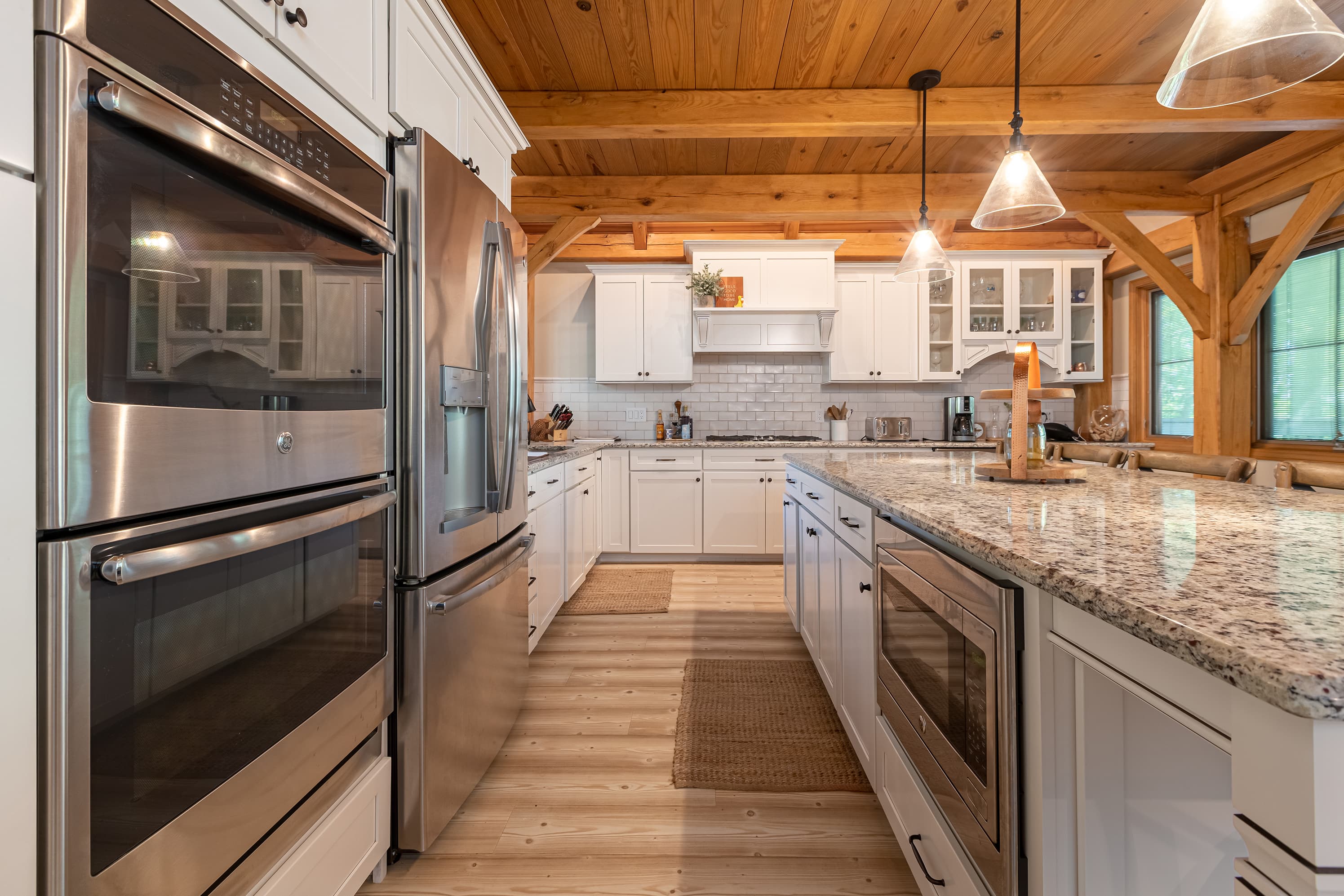 Spacious kitchen with ample counter space 