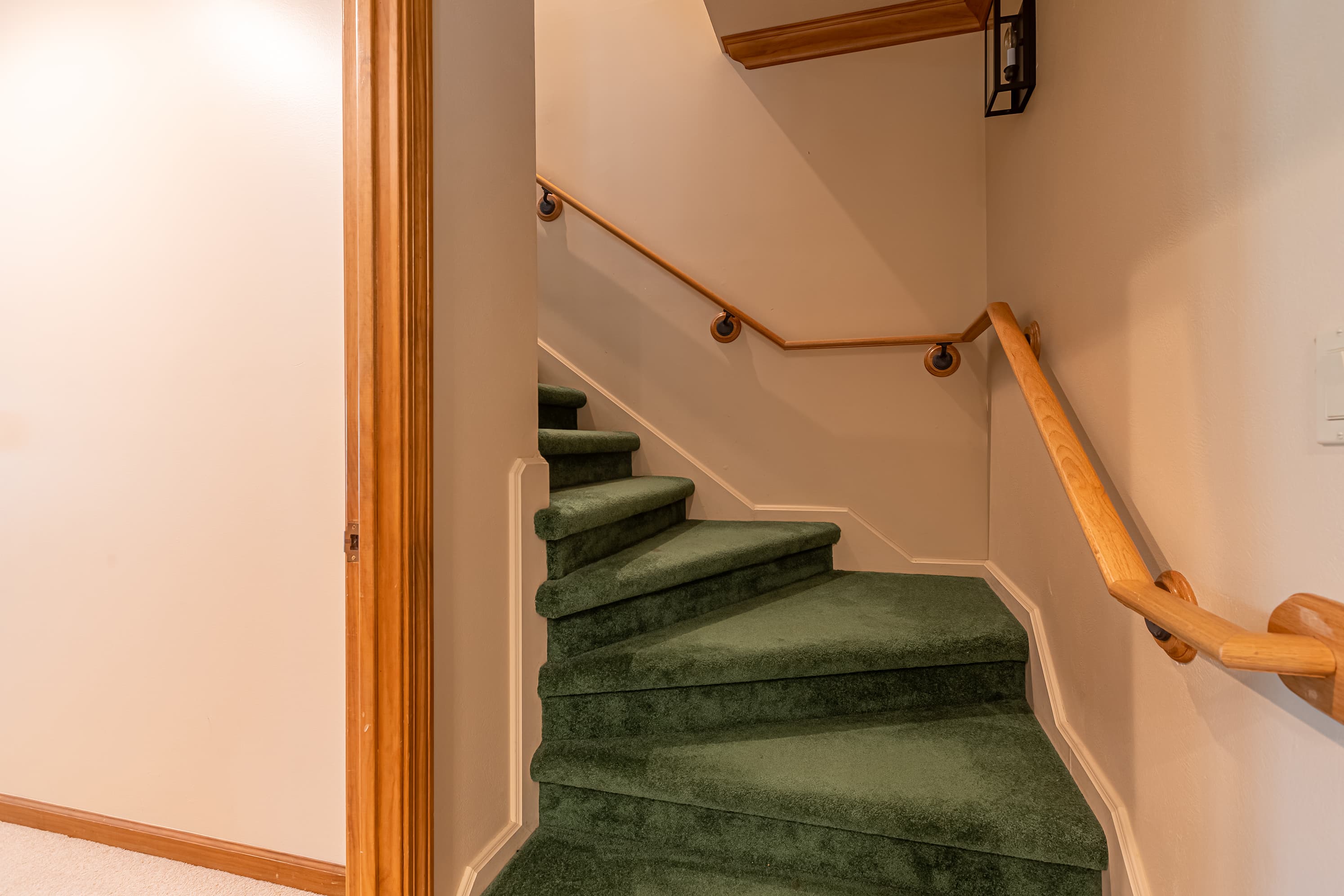 Stairs leading to the “kids room”