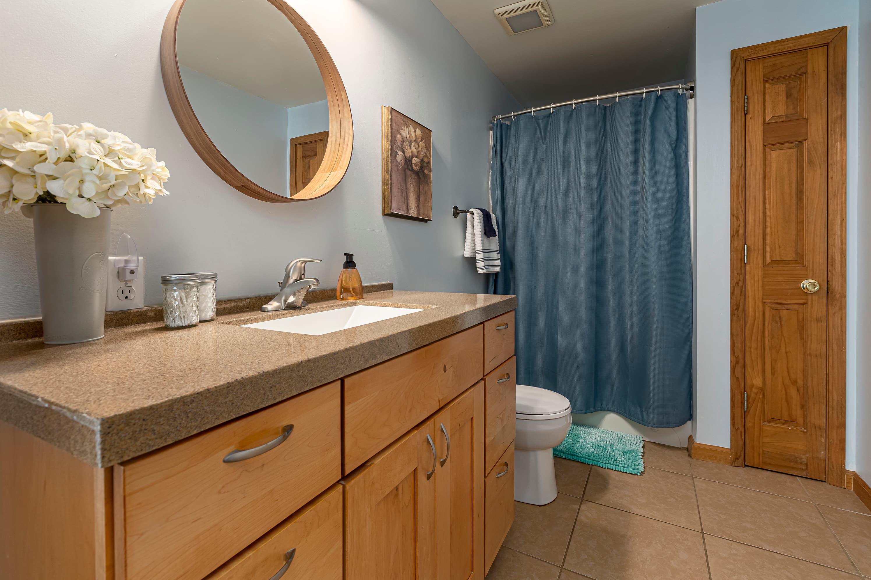 Lower level hall bathroom
