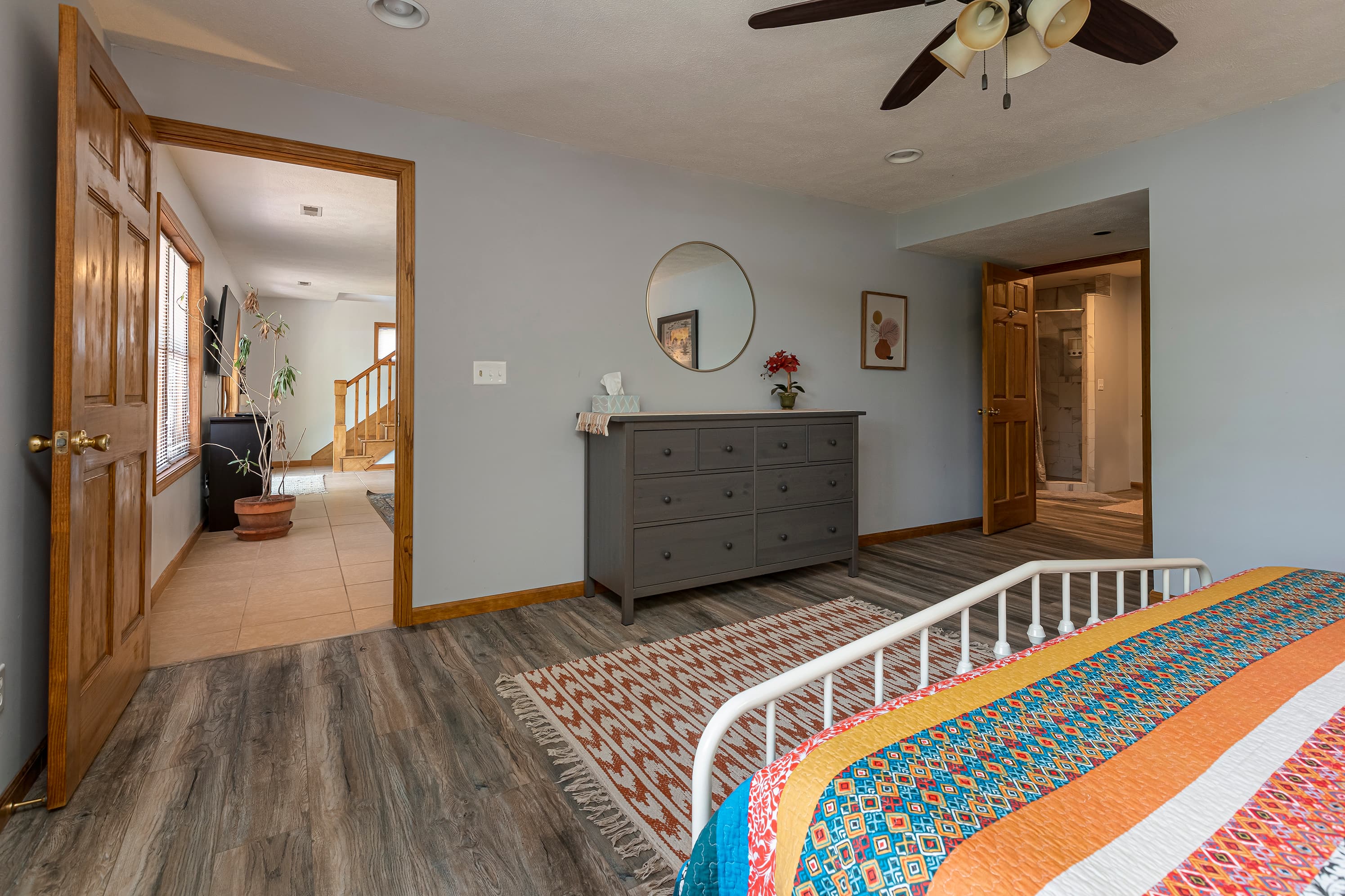 Master bedroom on lower level