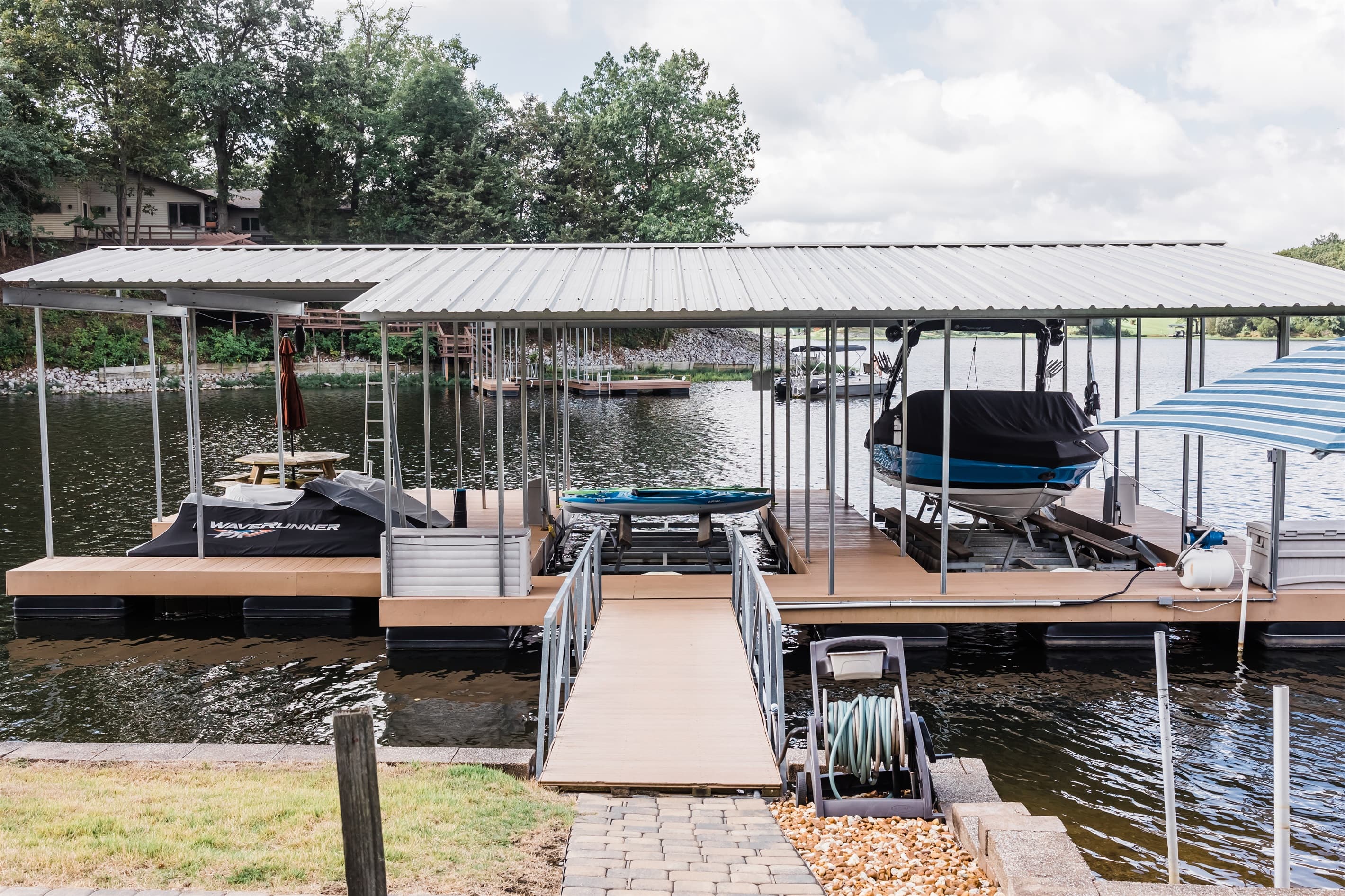 Dock for fishing and swimming 