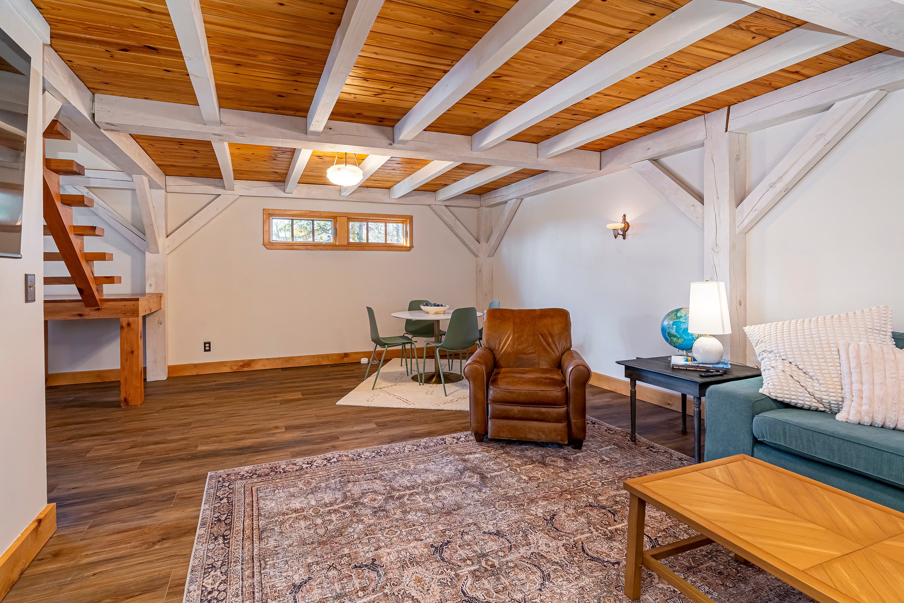 TV room with game table
