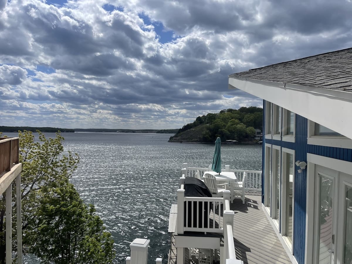 view of the lake when you first arrive