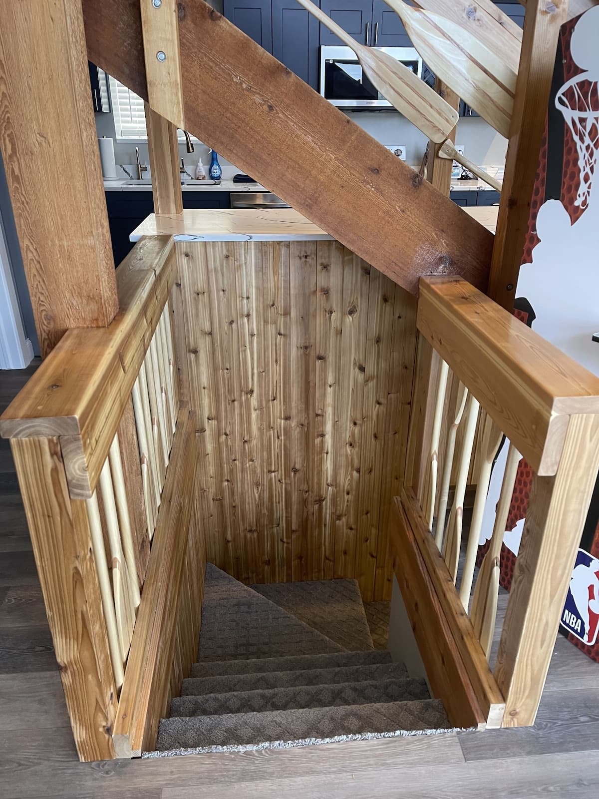 staircase down to master bedroom