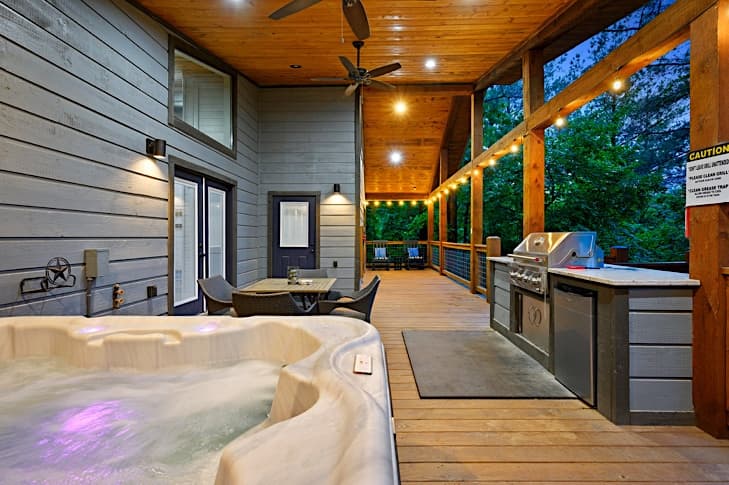 Beautiful porch is ideal for time spent with loved ones