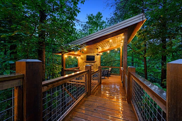 Gazebo is so peaceful nestled in the trees