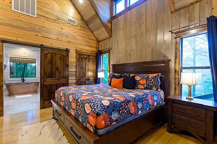 Private bedroom with comfortable king bed