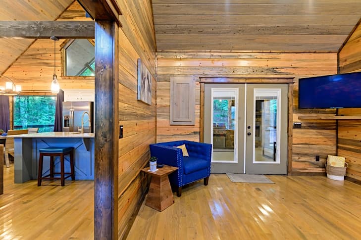 Reading nook and smart tv in bedroom