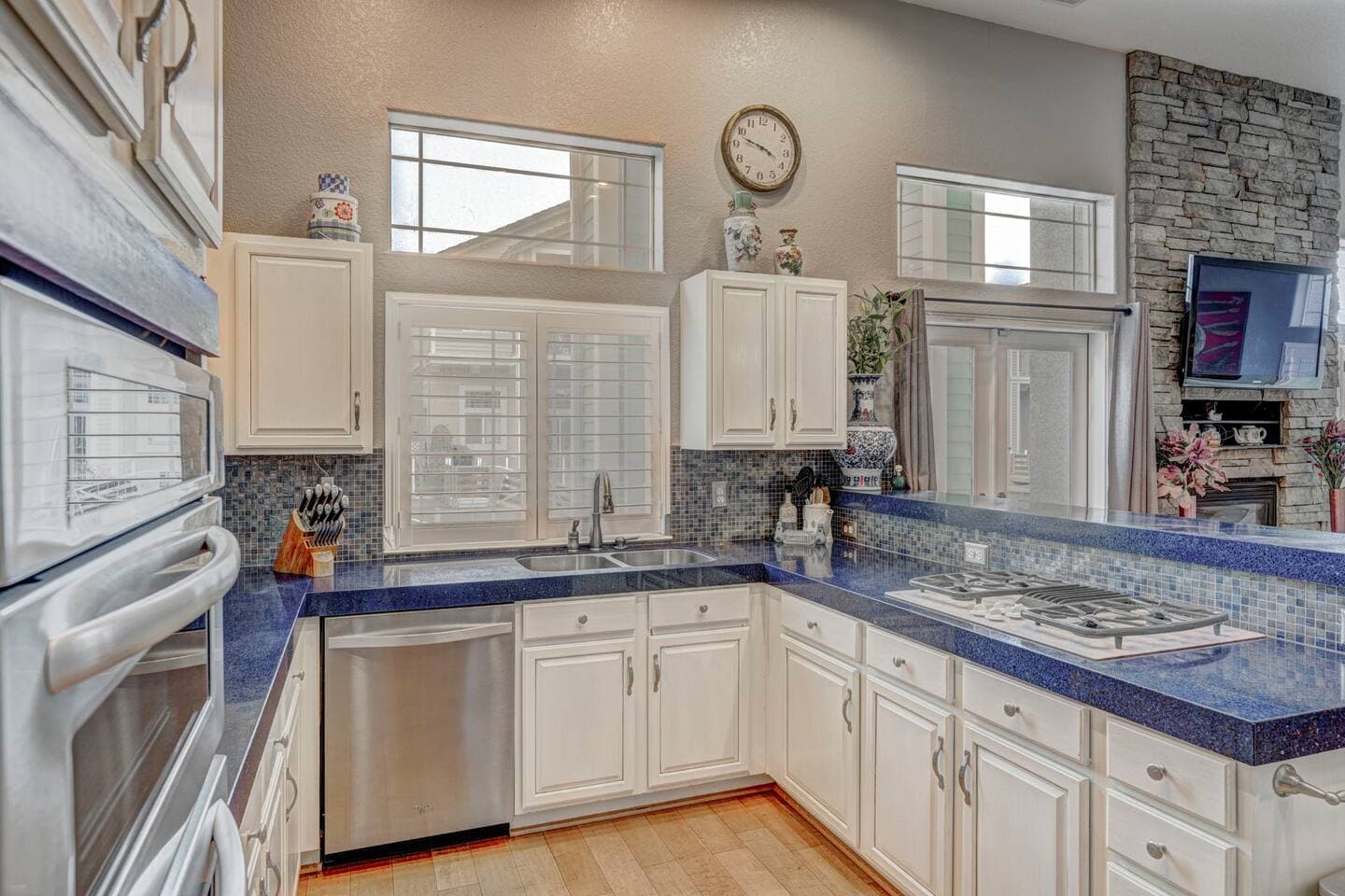 Wonderfully appointed kitchen with lots of room for storage and cooking.