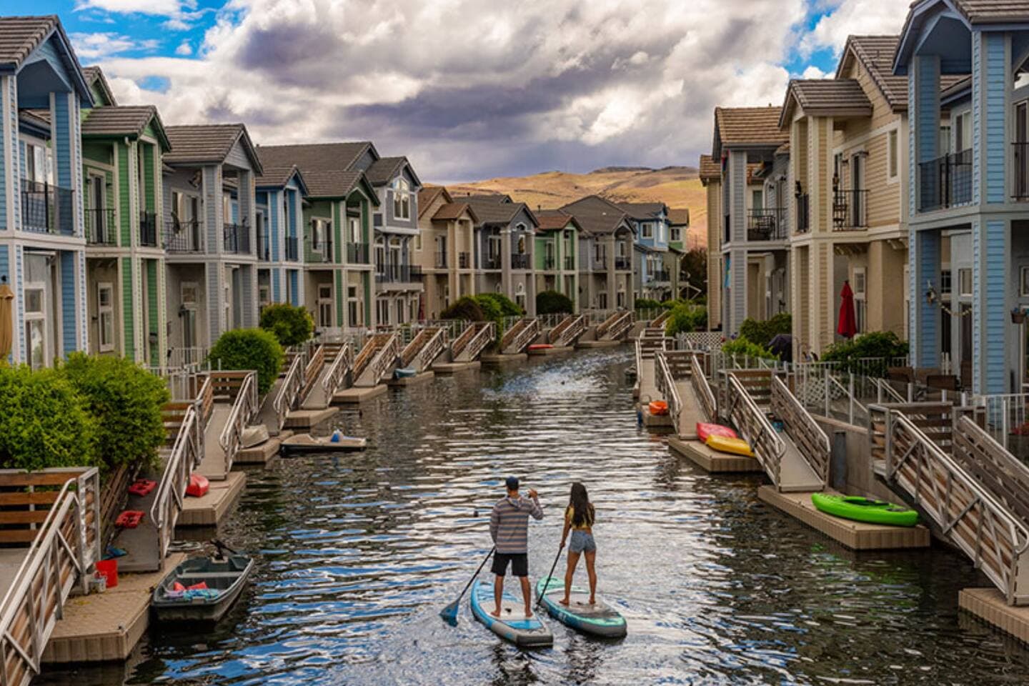 Paddleboard right out of our backyard into the marina!
