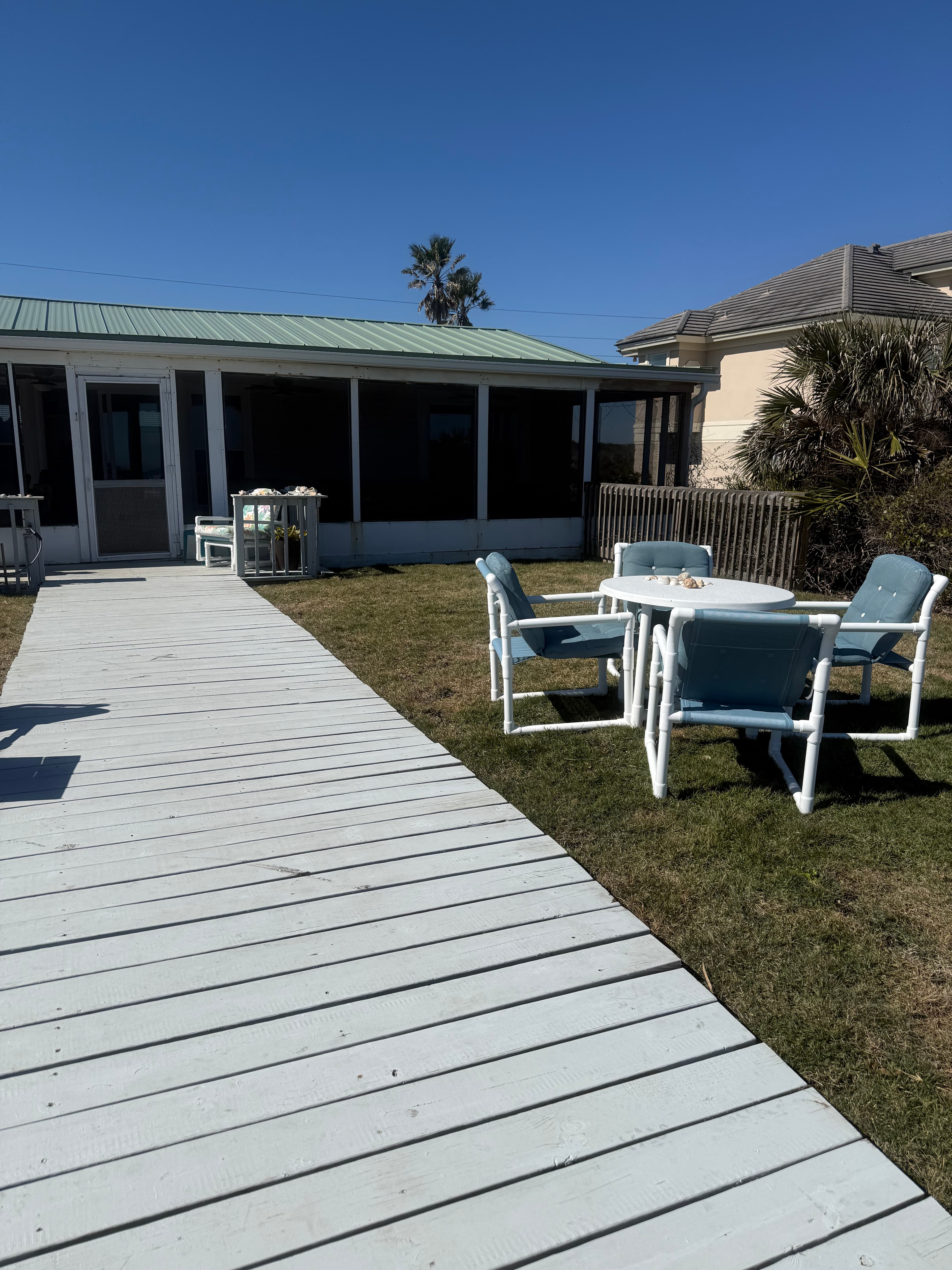 North backyard towards porch