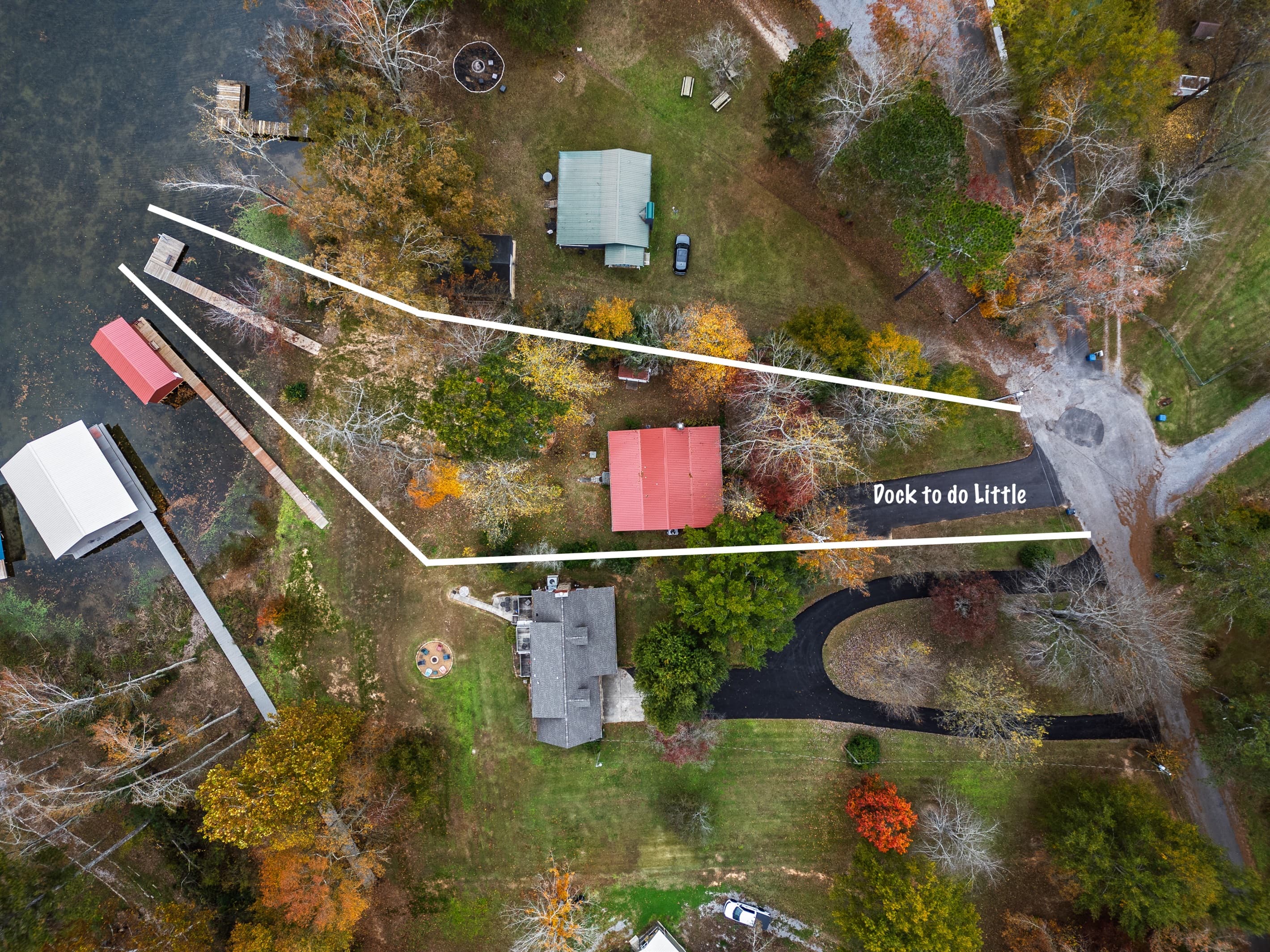 Aerial of Dock to do Little