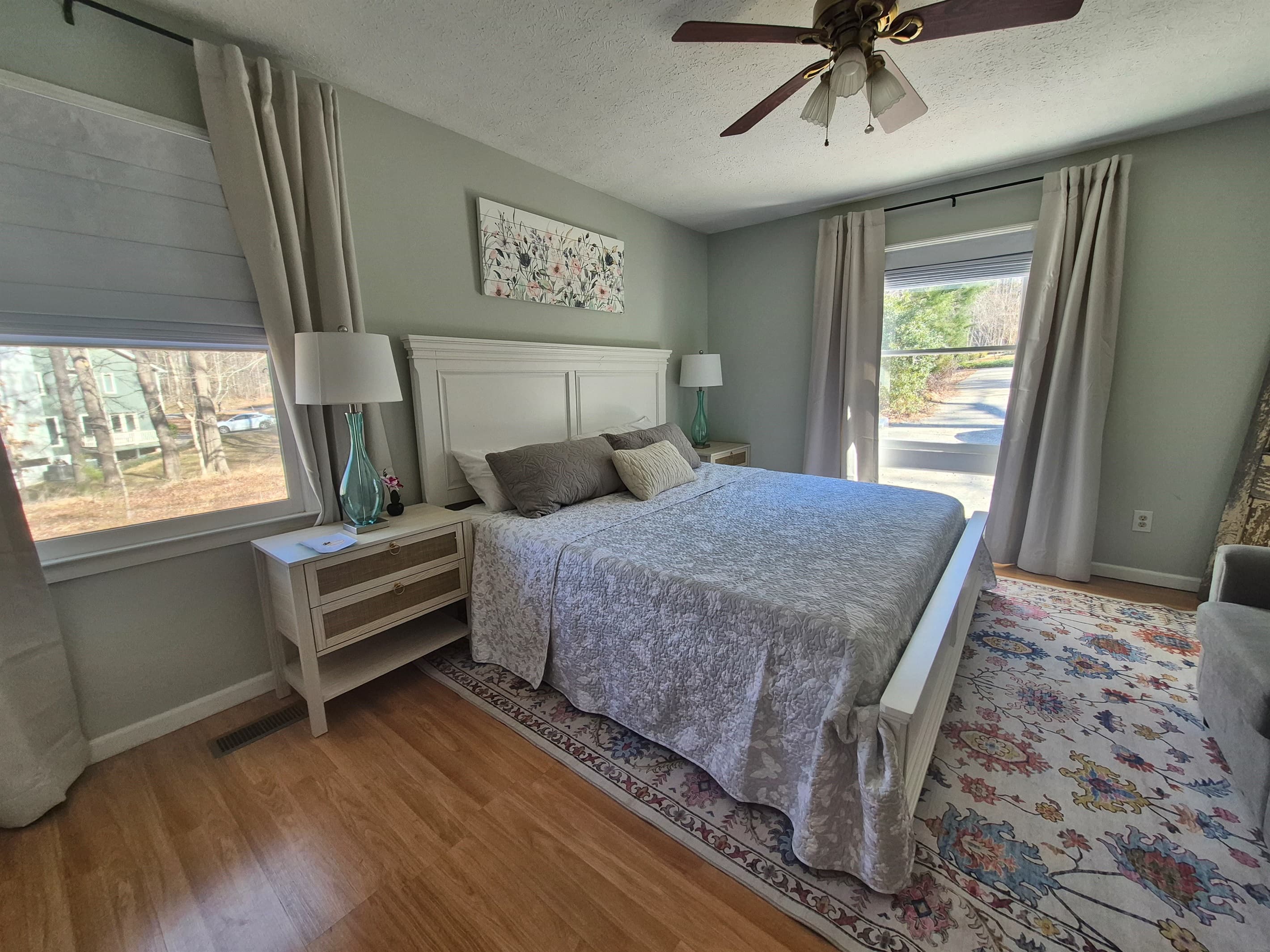 Newly remodeled second bedroom with king bed and direct access to shared hall bathroom for the feel of a second master suite