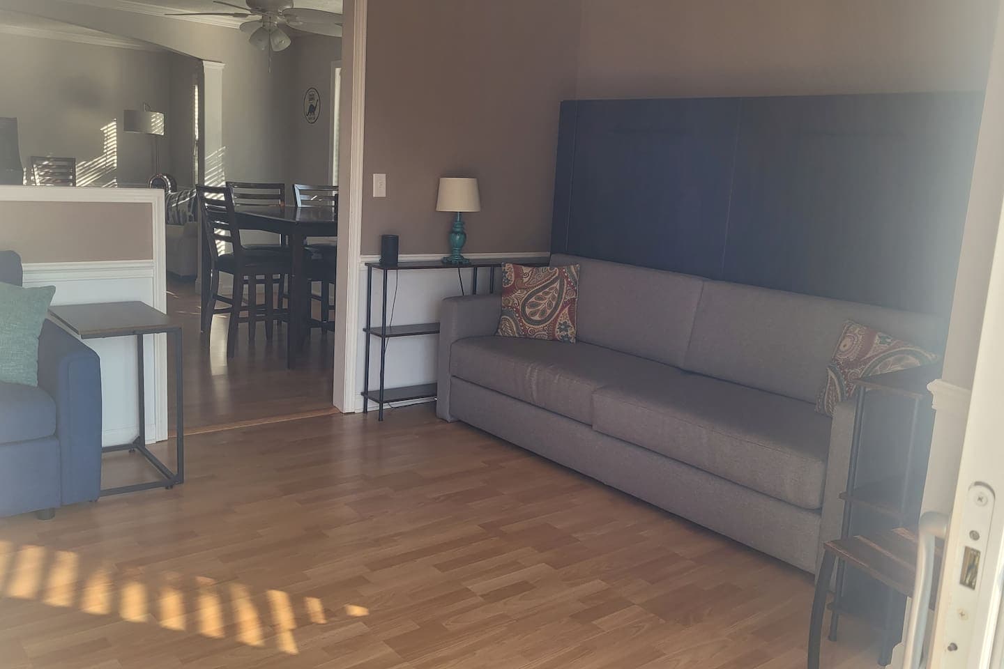 Murphy bed/couch in family room