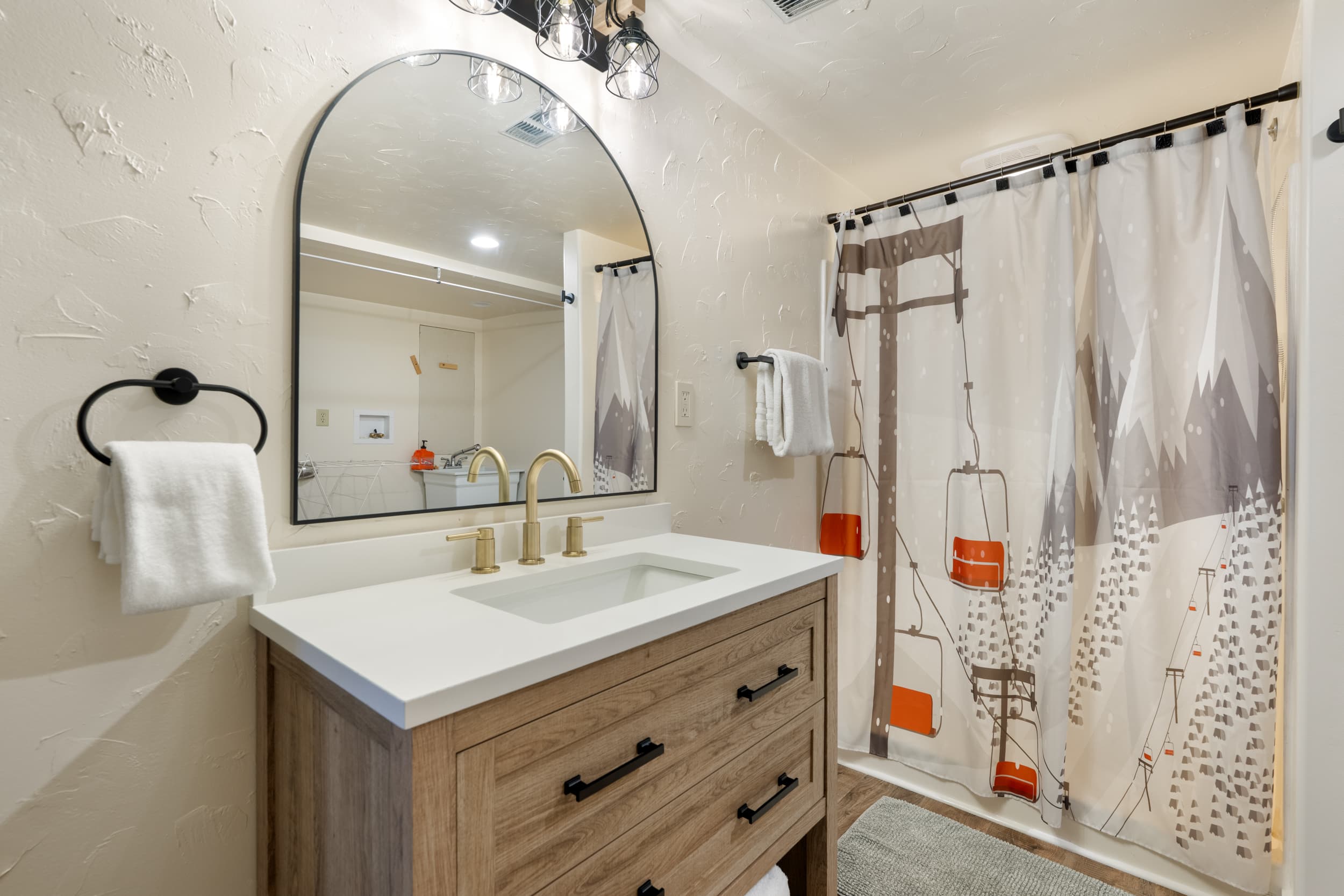 Newly remodeled lower level bathroom w/ shower
