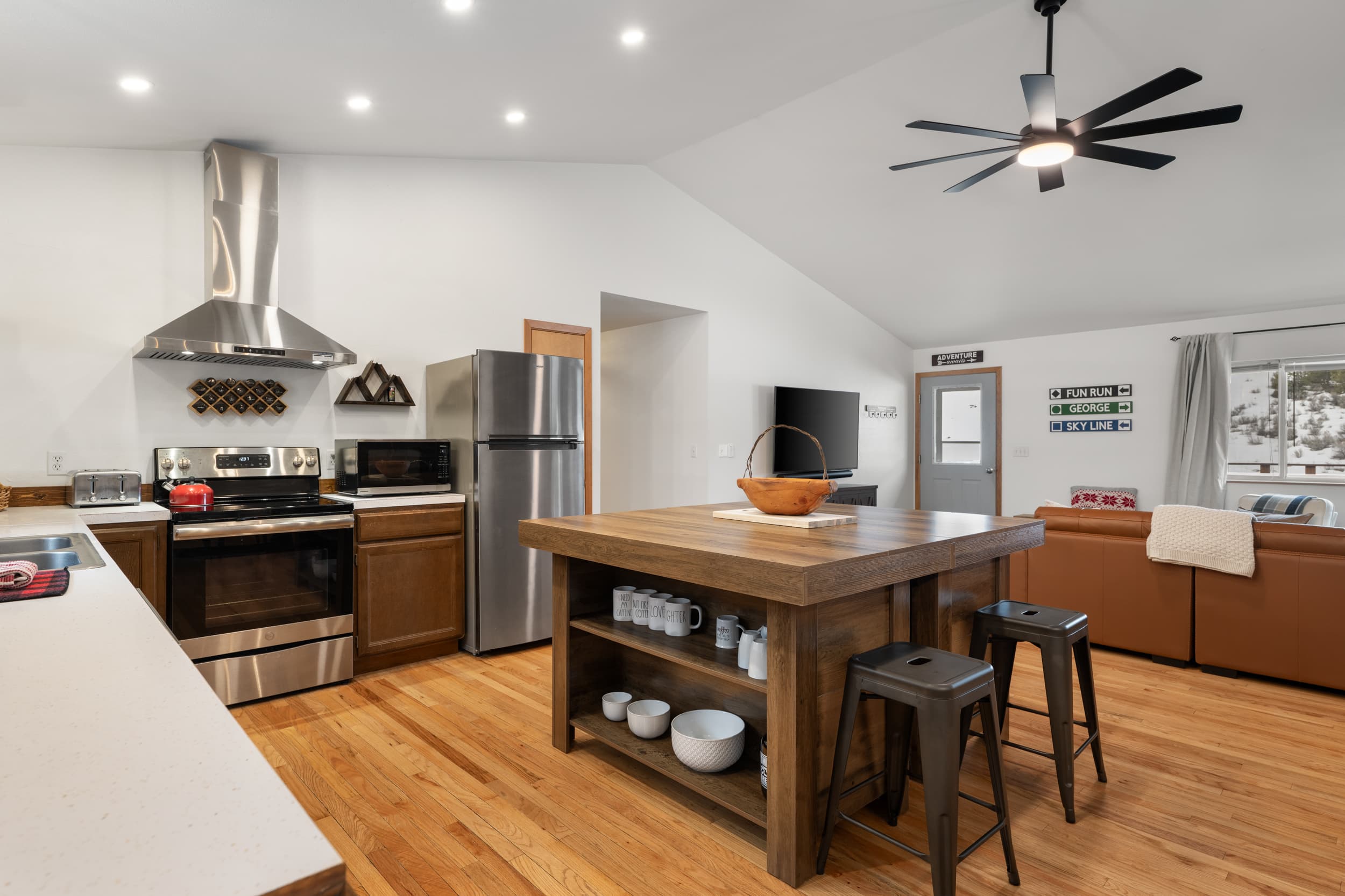 Fully stocked kitchen for making group meals a breeze!