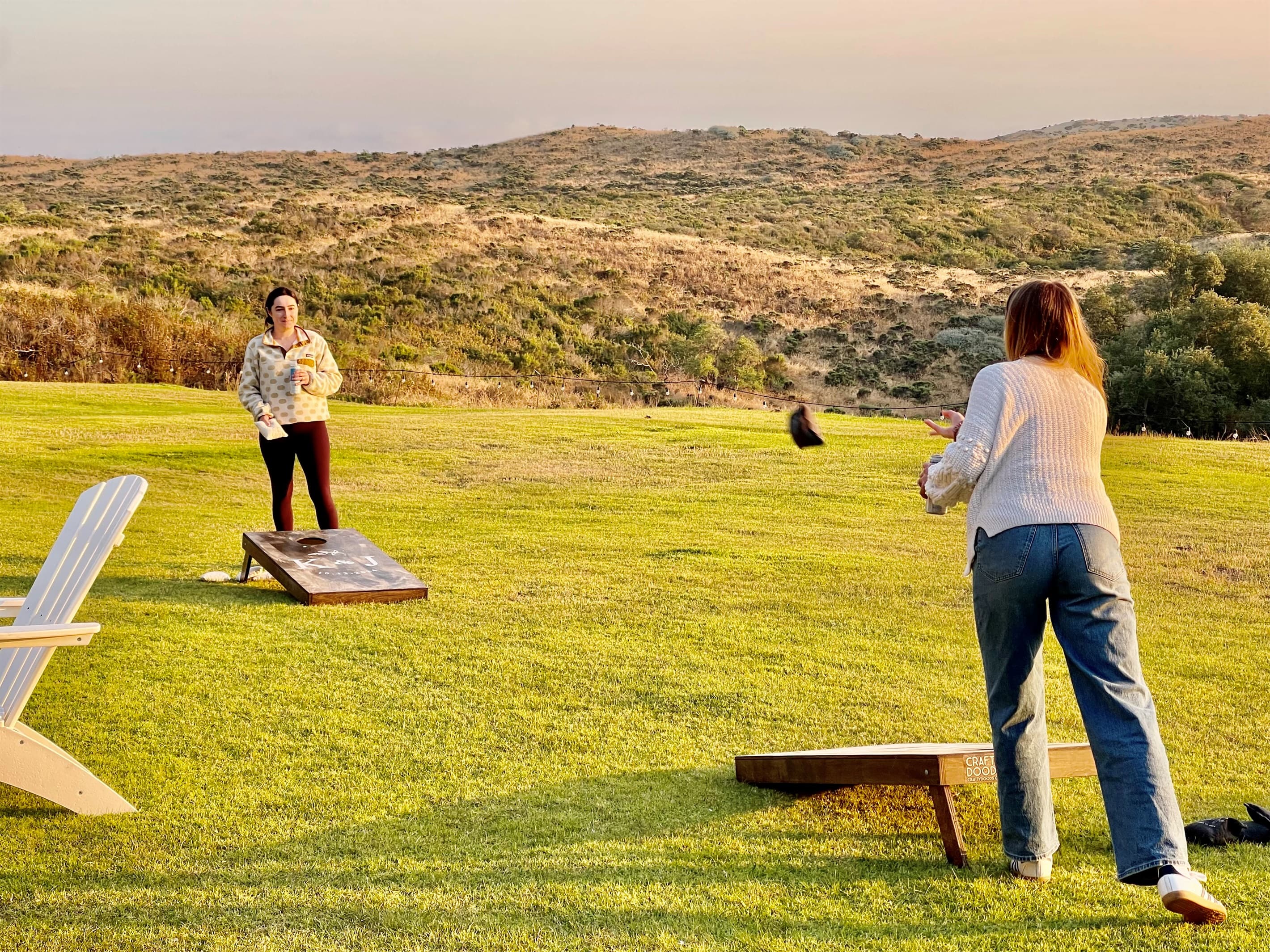 Corn Hole boards for fun times outside.