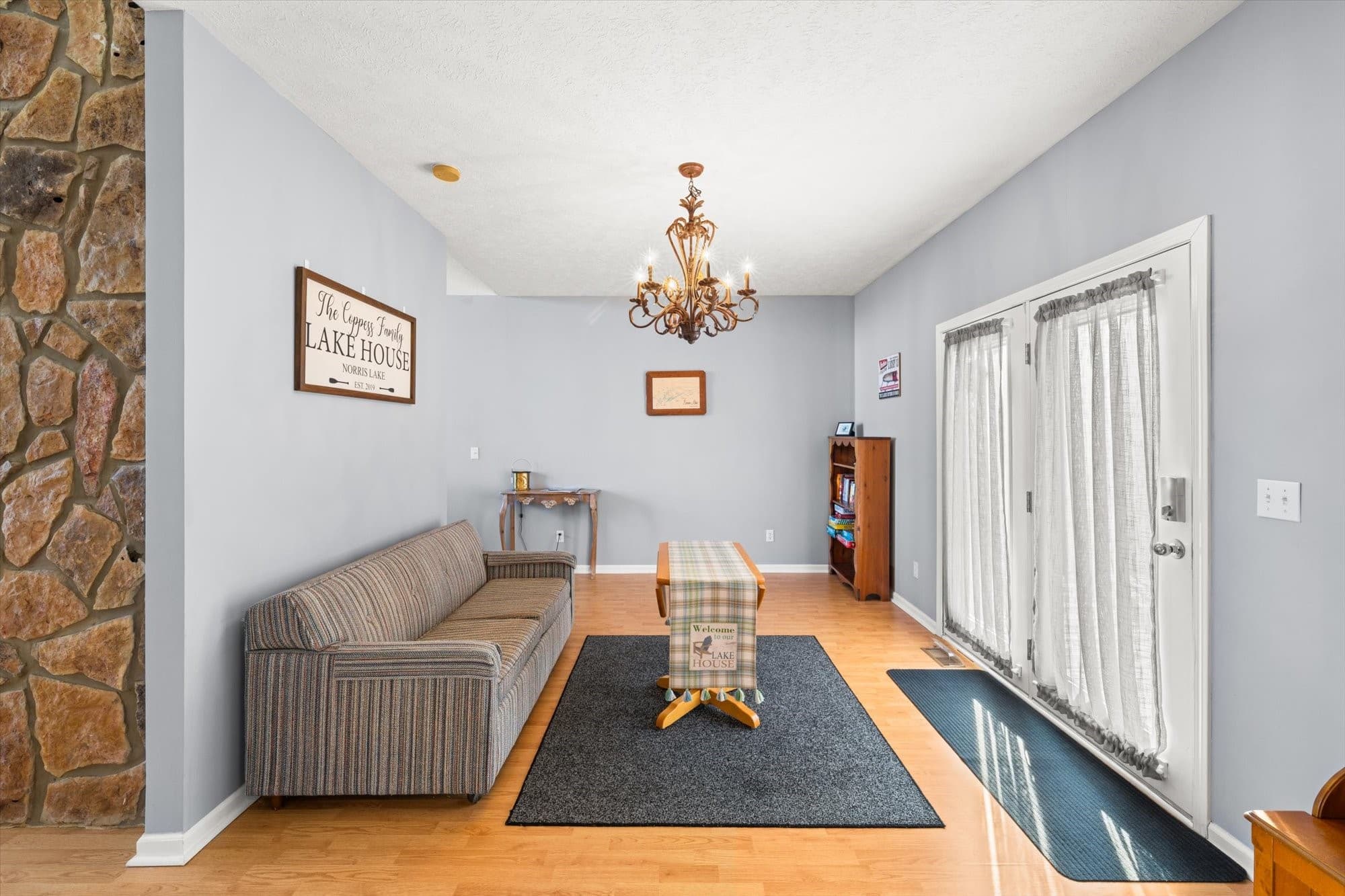 Entry with sleeper sofa