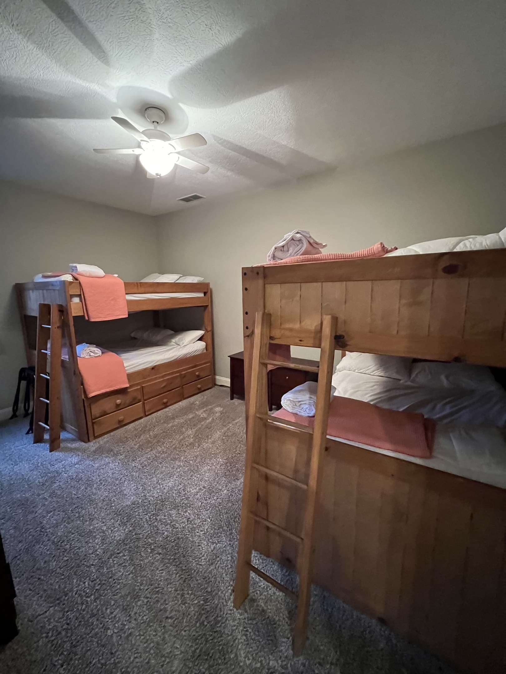two full bunks plus twin trundle