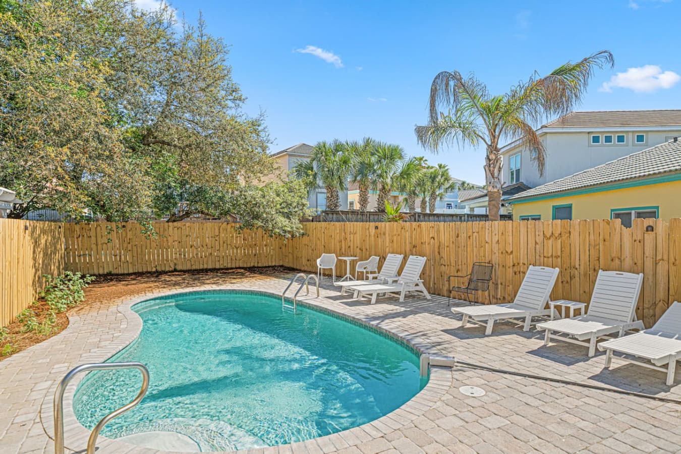 Step outside to your own private blue lagoon.