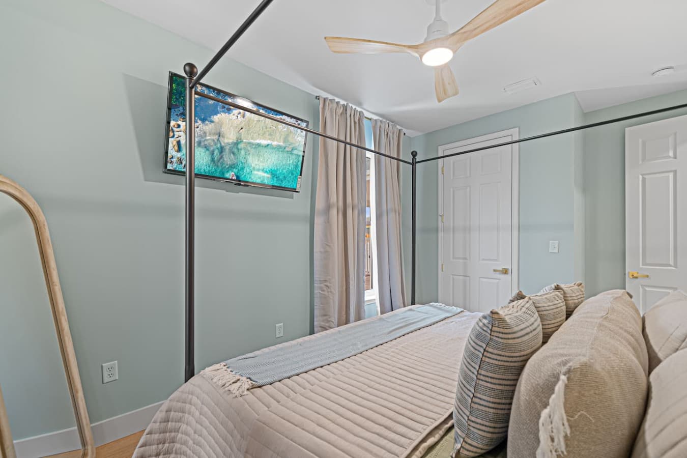 Sink into luxury linens in our second bedroom.