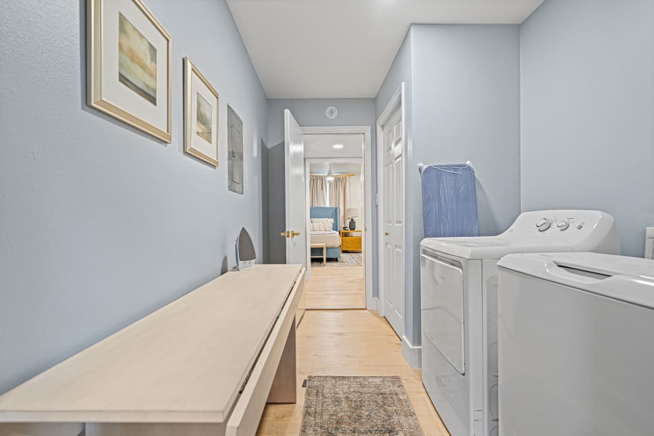 Two laundry areas, this one is located downstairs