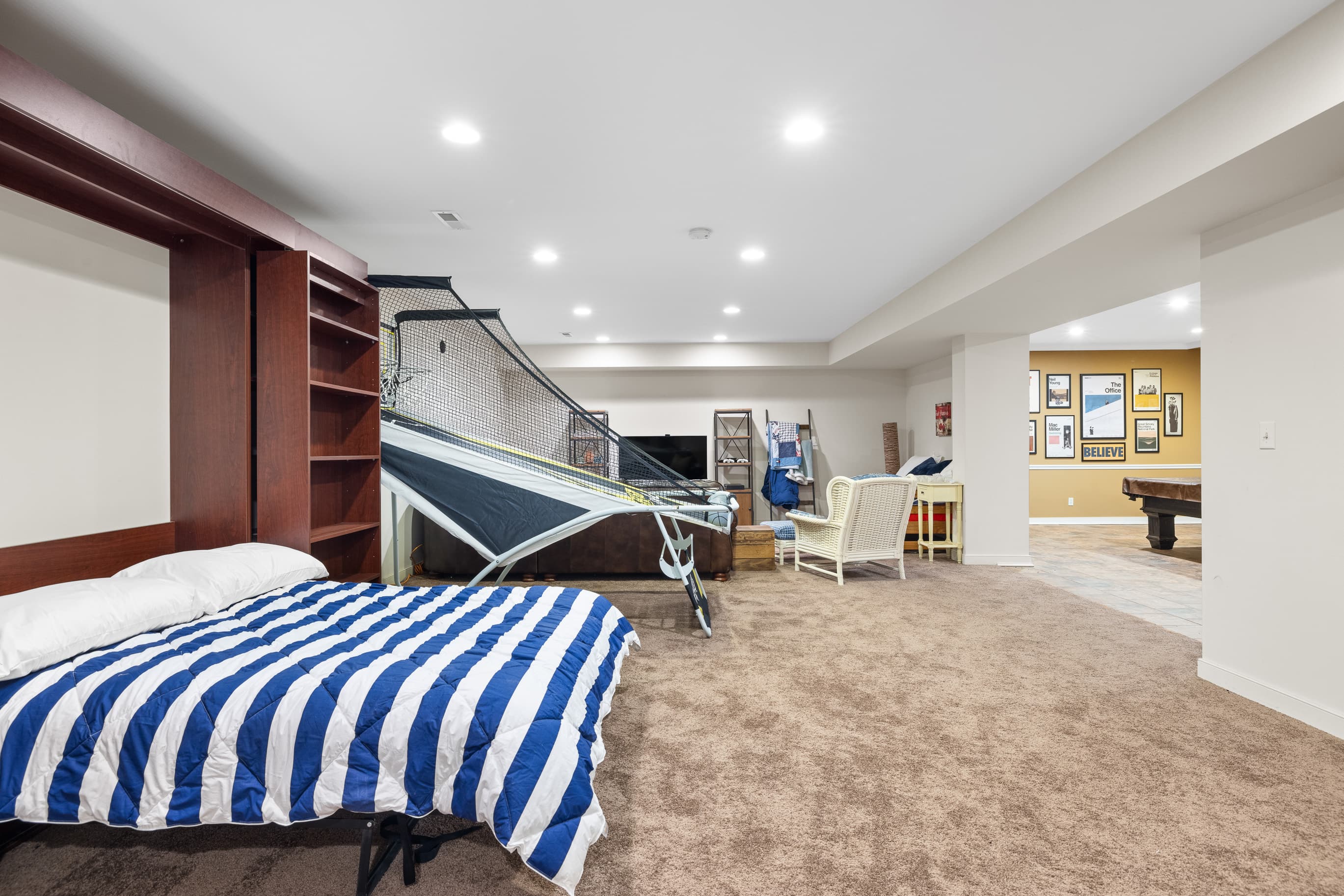 Murphy Bed and Game Room area