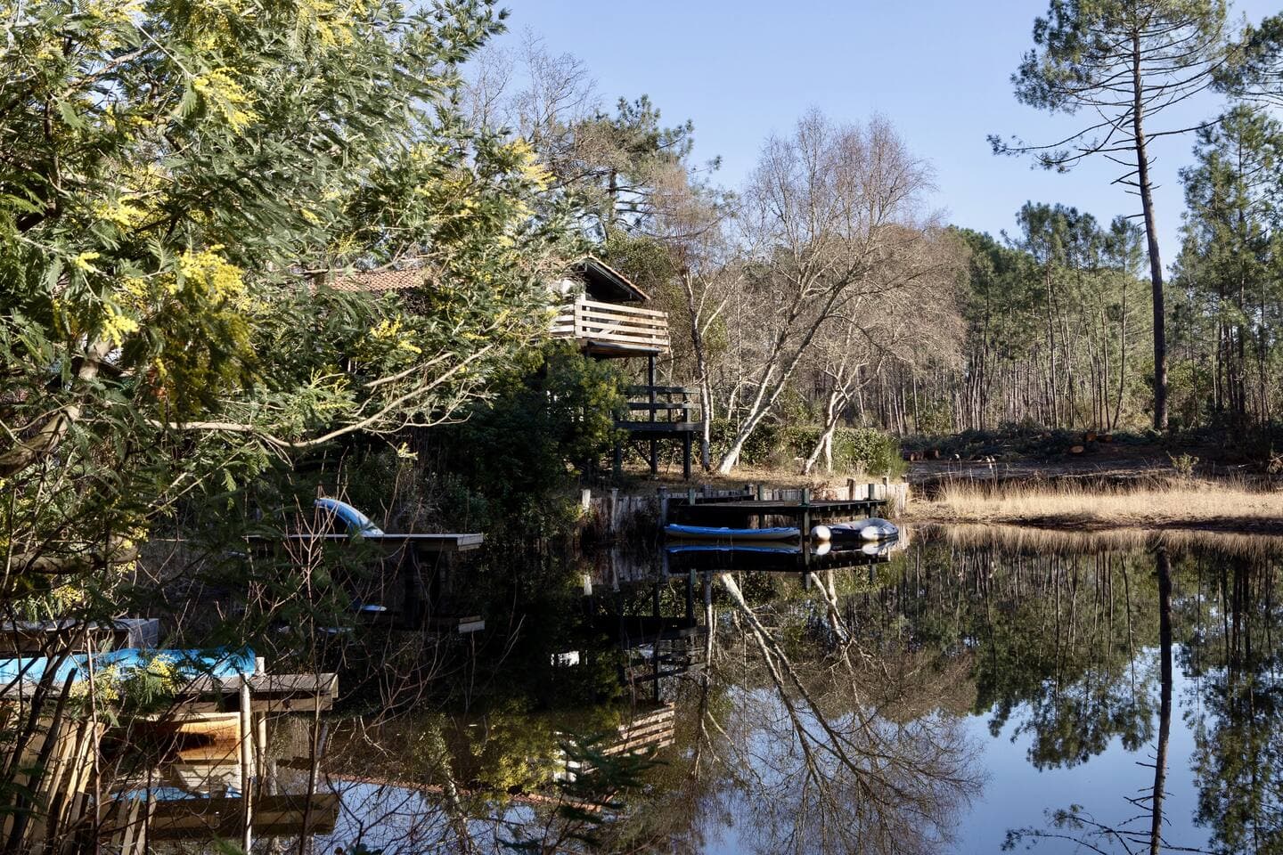 the lake at the end of the garden