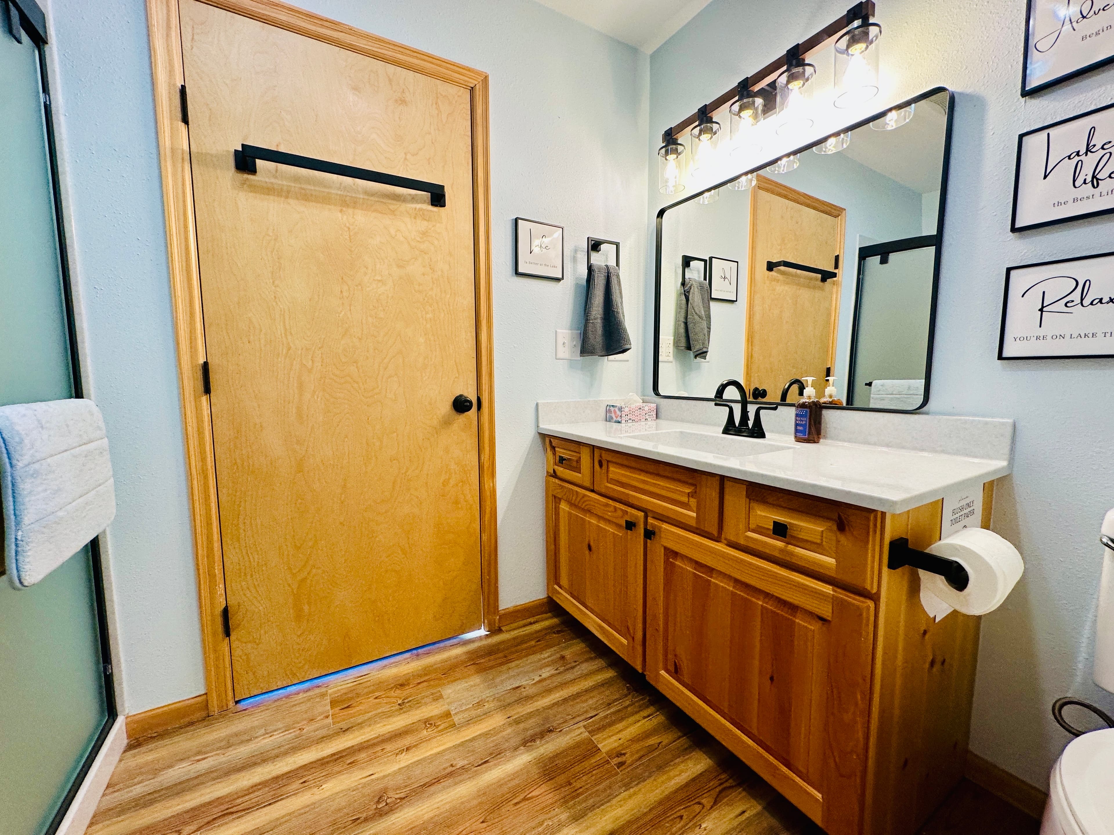 Completely Renovated First-Floor Bathroom, fresh, clean design. 