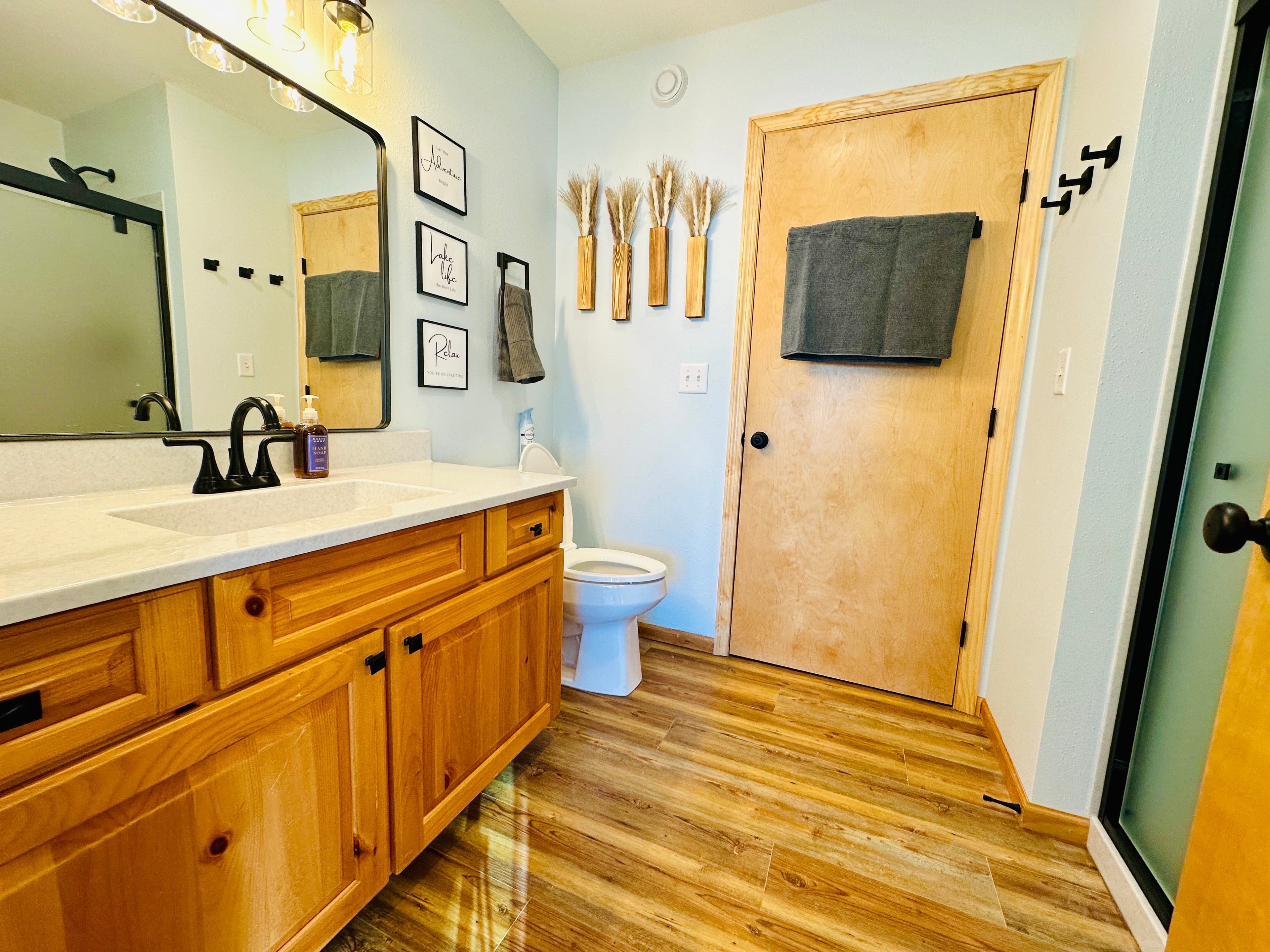 Newly renovated first floor bathroom. 