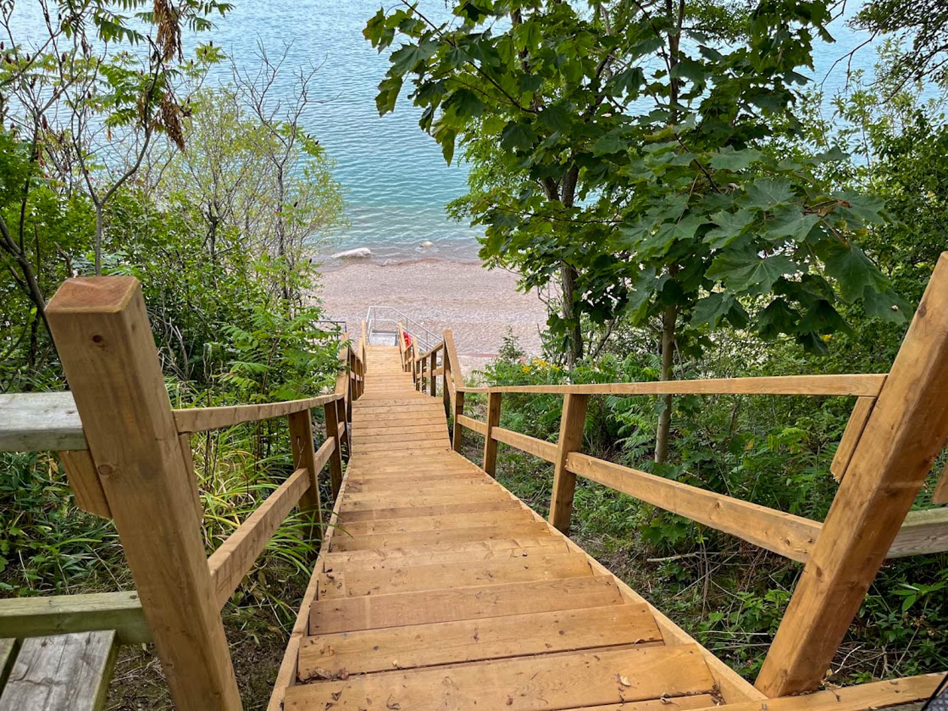 New Stairs down to the Lake. Approx 60 steps