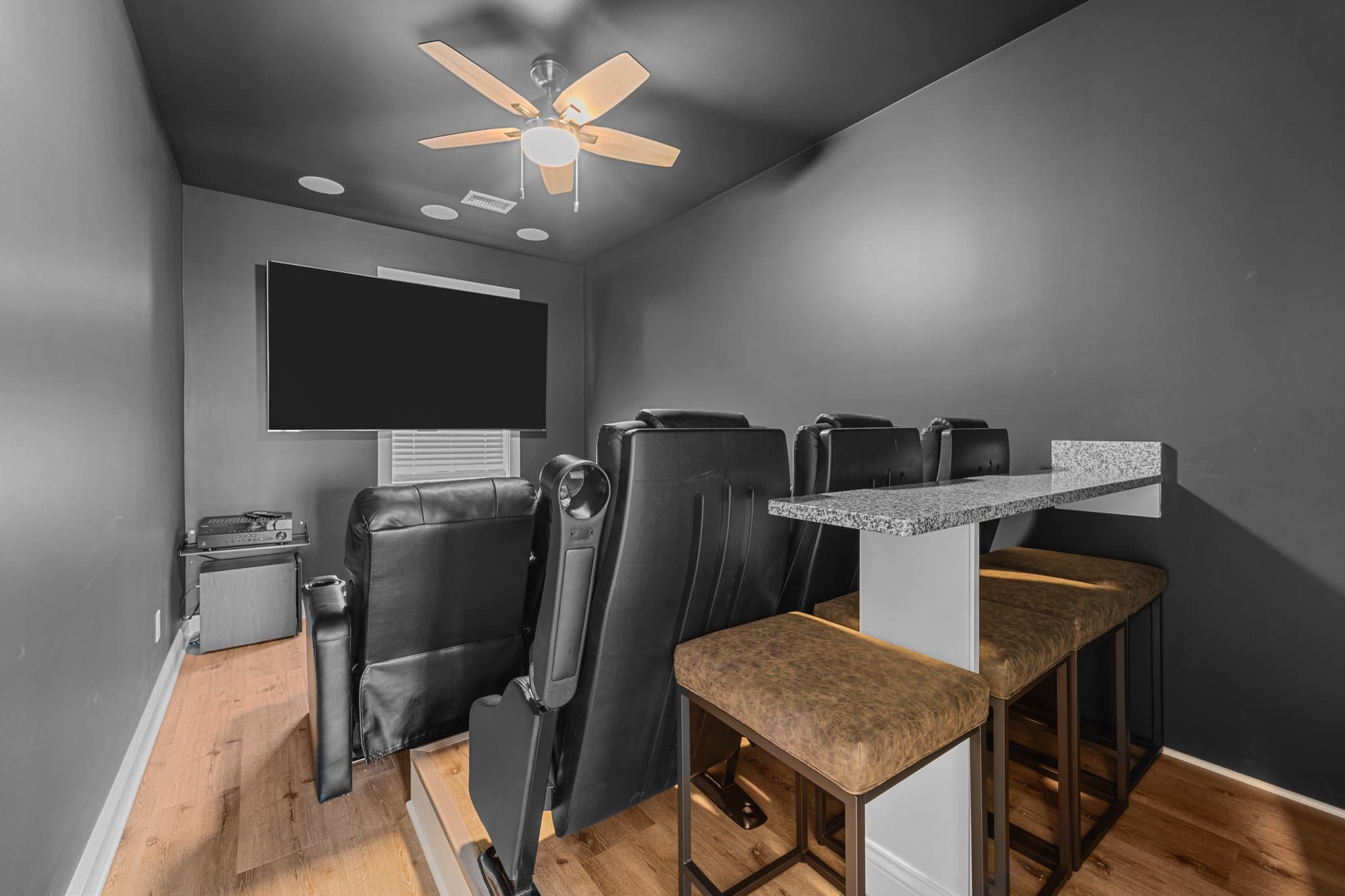 Theater Room with Surround Sound