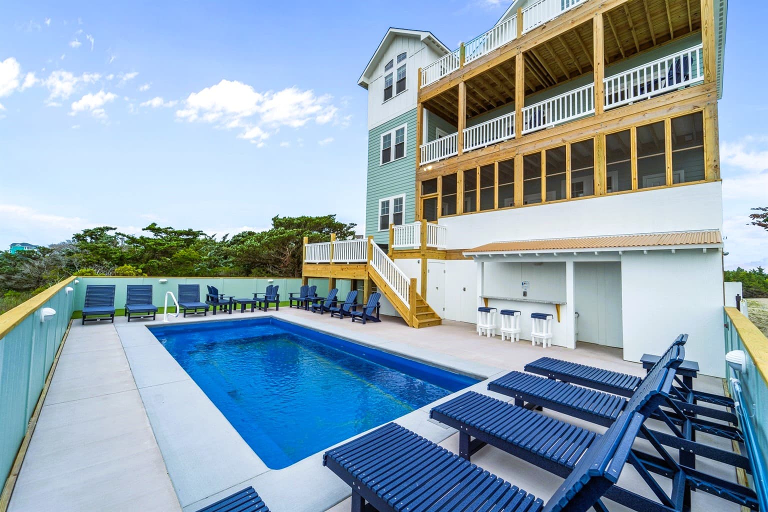 Private Pool Deck & Lounge Chairs